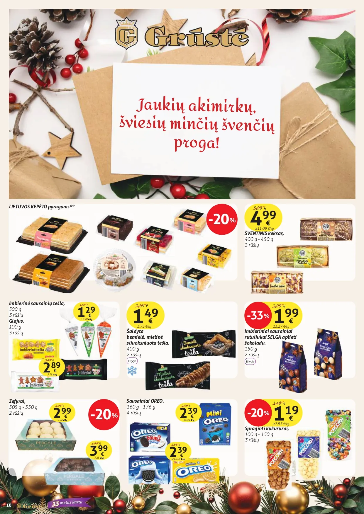 GRŪSTĖ akcijų ir nuolaidų leidinys Nr. 34 nuo 2025.12.21 iki 2026.01.01 - 10