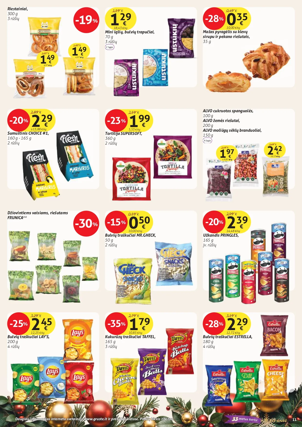 GRŪSTĖ akcijų ir nuolaidų leidinys Nr. 34 nuo 2025.12.21 iki 2026.01.01 - 11