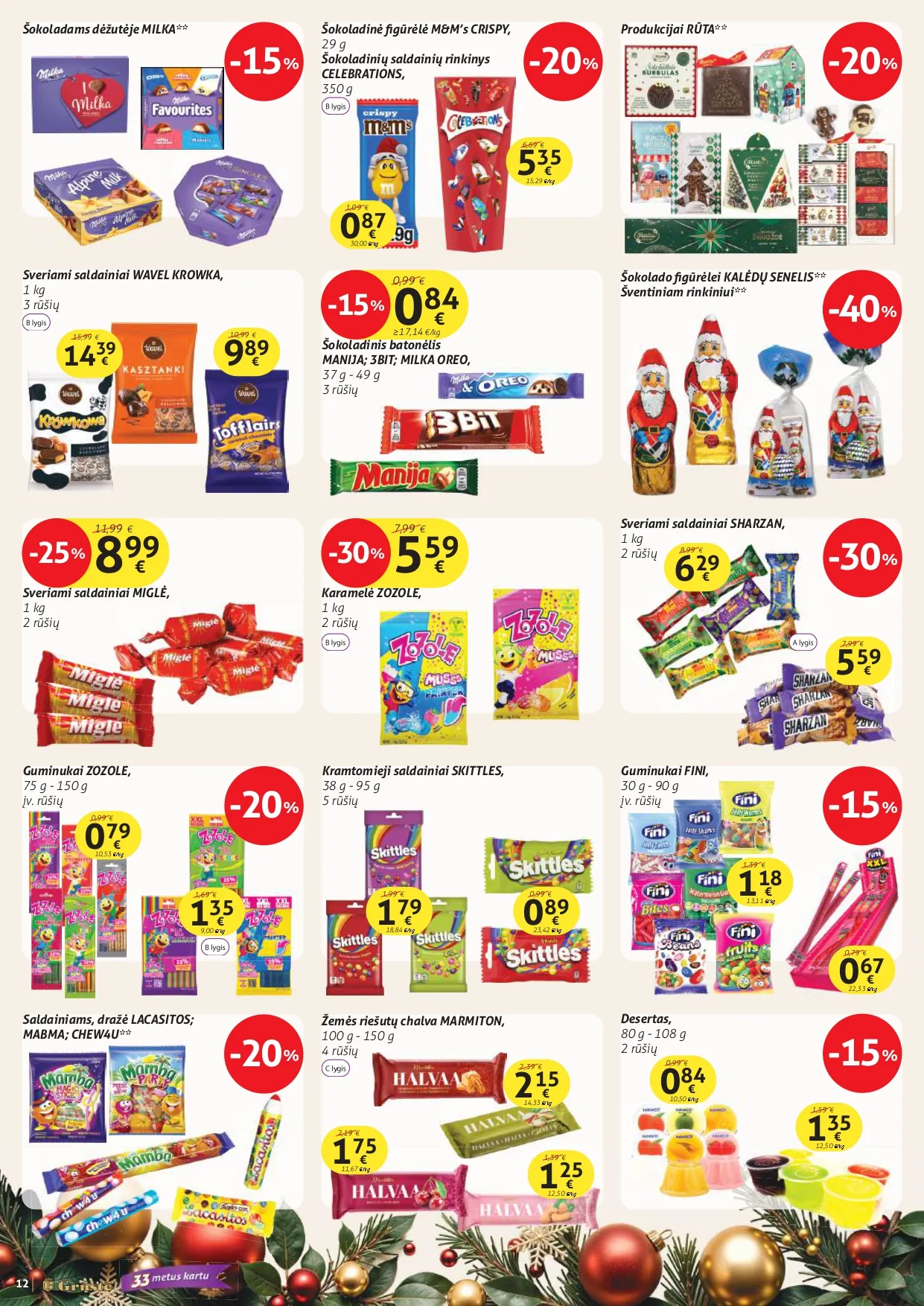 GRŪSTĖ akcijų ir nuolaidų leidinys Nr. 34 nuo 2025.12.21 iki 2026.01.01 - 12