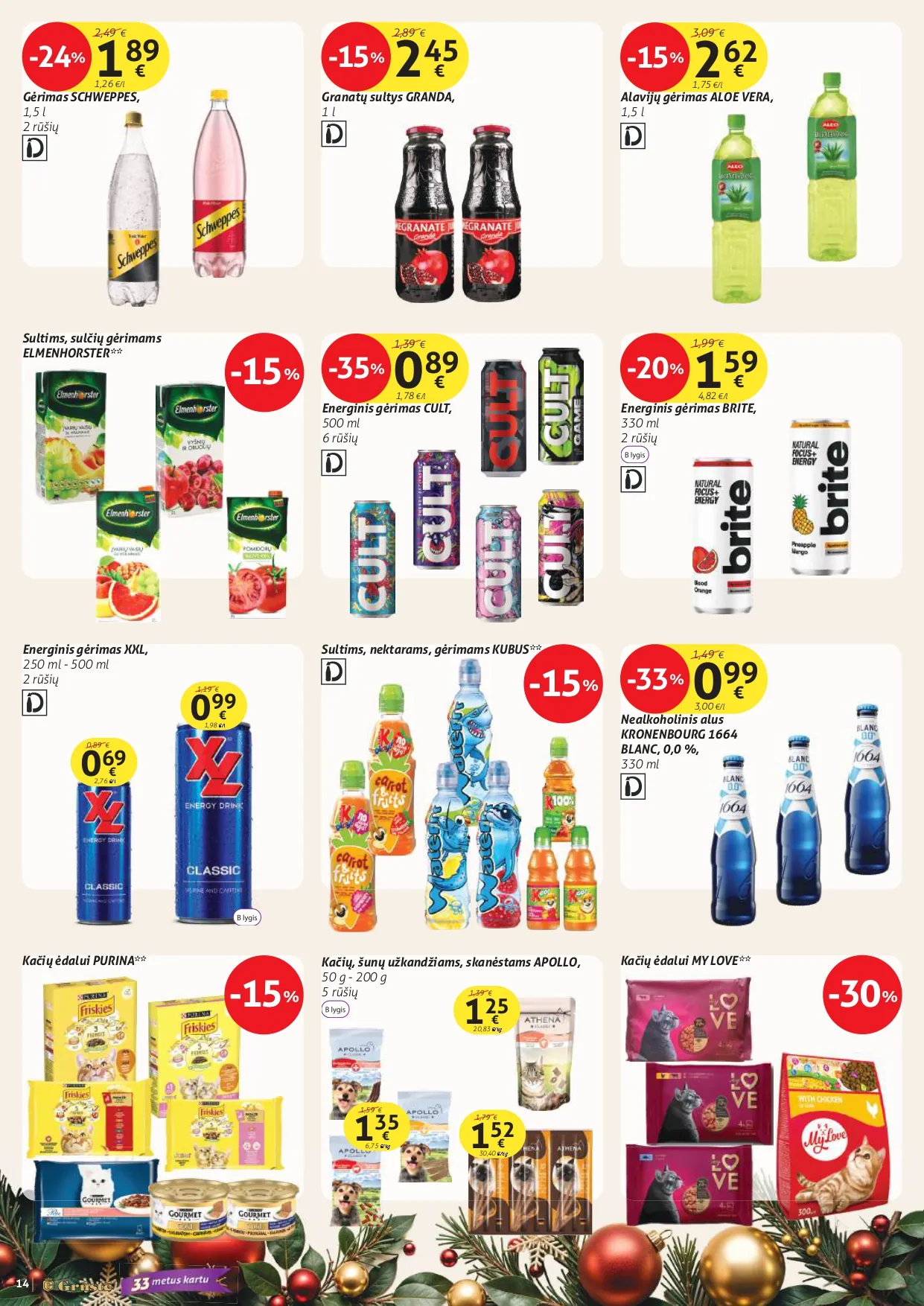 GRŪSTĖ akcijų ir nuolaidų leidinys Nr. 34 nuo 2025.12.21 iki 2026.01.01 - 14