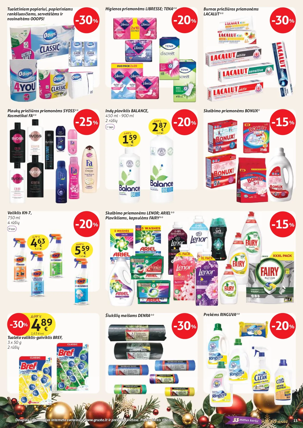 GRŪSTĖ akcijų ir nuolaidų leidinys Nr. 34 nuo 2025.12.21 iki 2026.01.01 - 15
