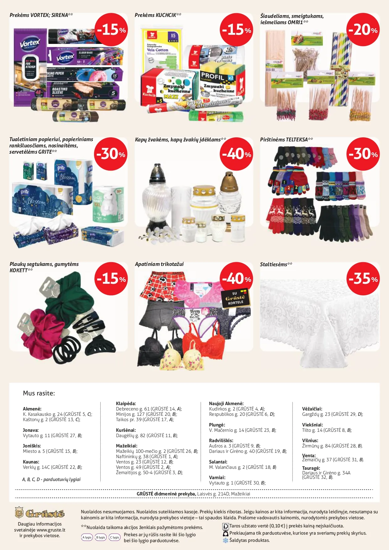 GRŪSTĖ akcijų ir nuolaidų leidinys Nr. 34 nuo 2025.12.21 iki 2026.01.01 - 16