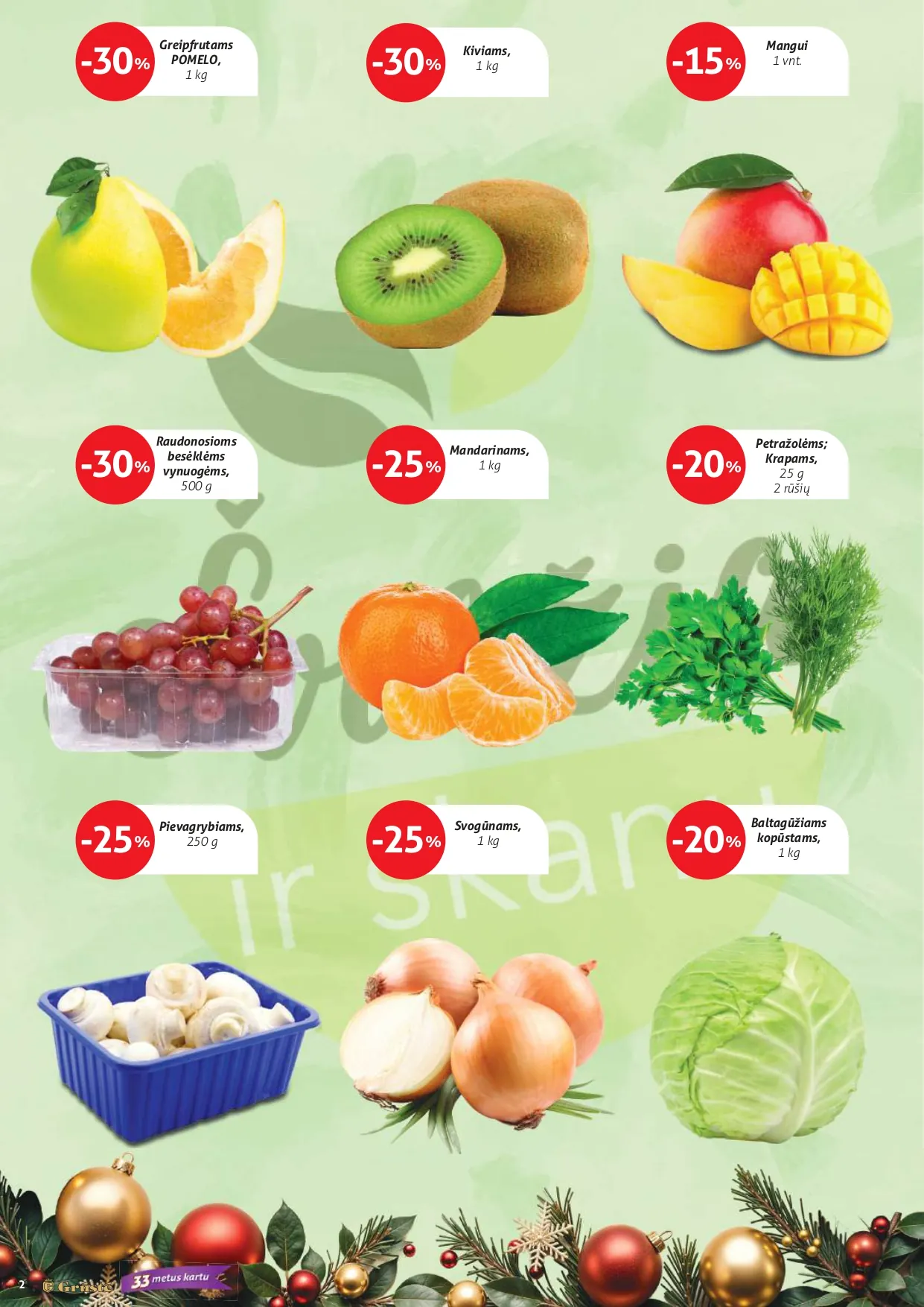 GRŪSTĖ akcijų ir nuolaidų leidinys Nr. 34 nuo 2025.12.21 iki 2026.01.01 - 2