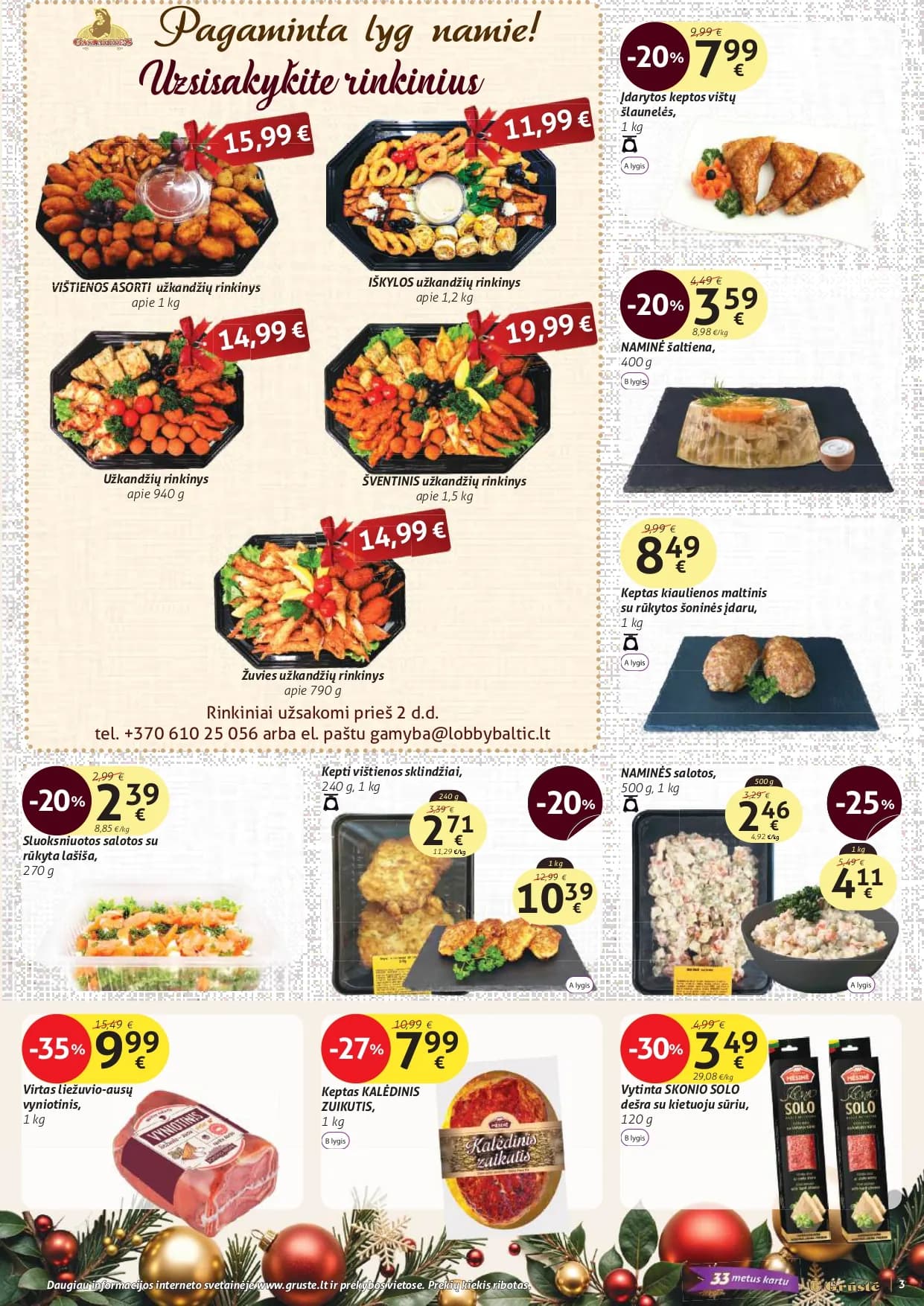 GRŪSTĖ akcijų ir nuolaidų leidinys Nr. 34 nuo 2025.12.21 iki 2026.01.01 - 3