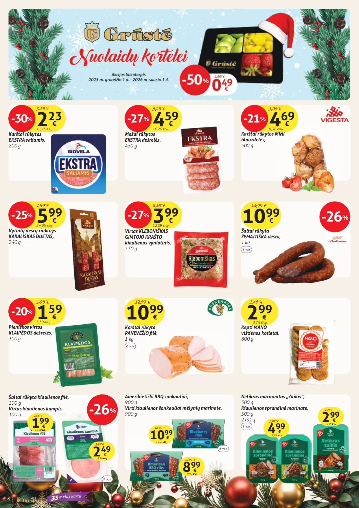 GRŪSTĖ akcijų ir nuolaidų leidinys Nr. 34 nuo 2025.12.21 iki 2026.01.01 - 4