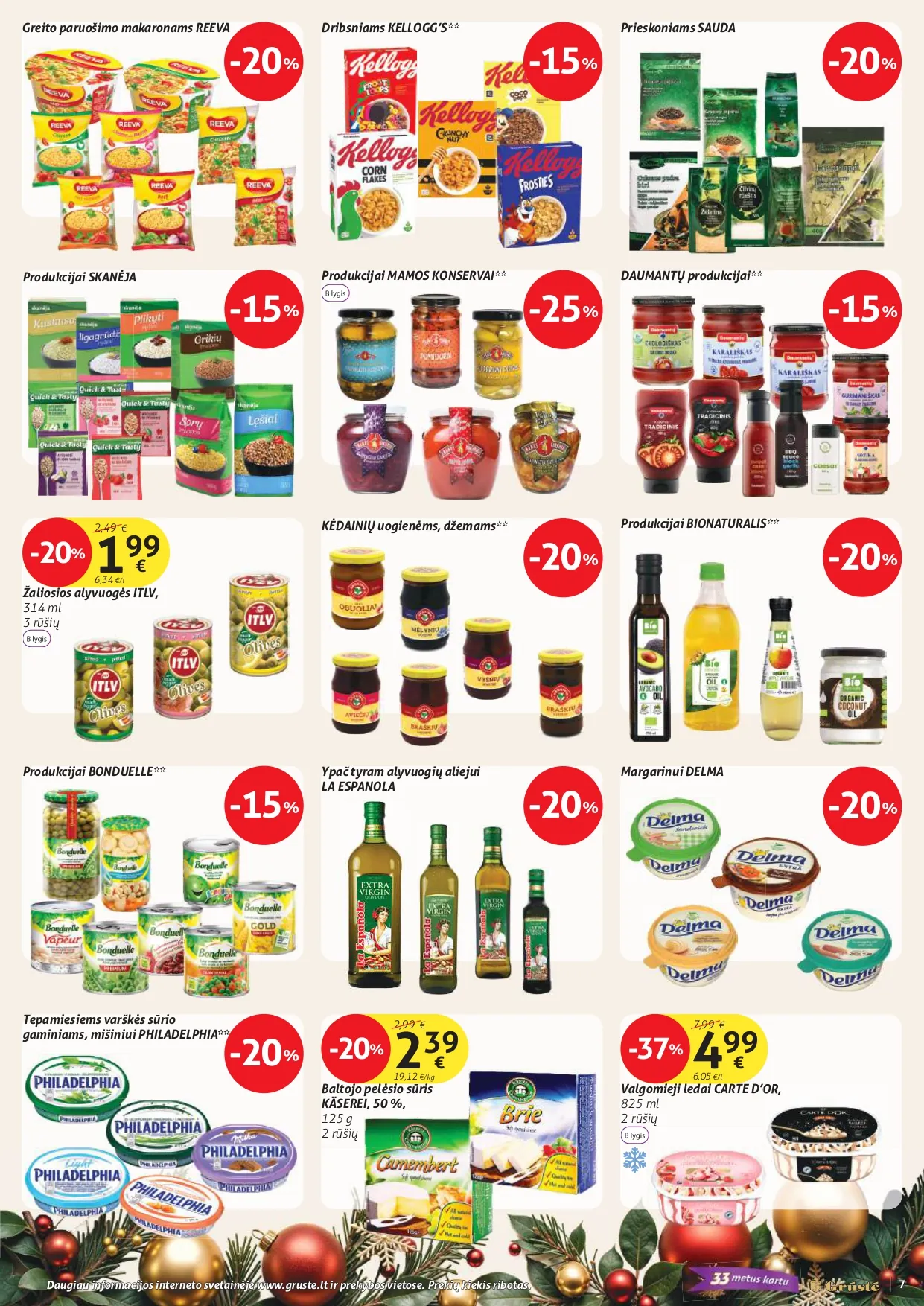 GRŪSTĖ akcijų ir nuolaidų leidinys Nr. 34 nuo 2025.12.21 iki 2026.01.01