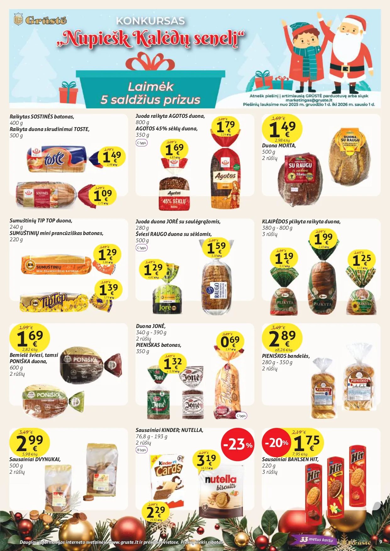 GRŪSTĖ akcijų ir nuolaidų leidinys Nr. 34 nuo 2025.12.21 iki 2026.01.01 - 9