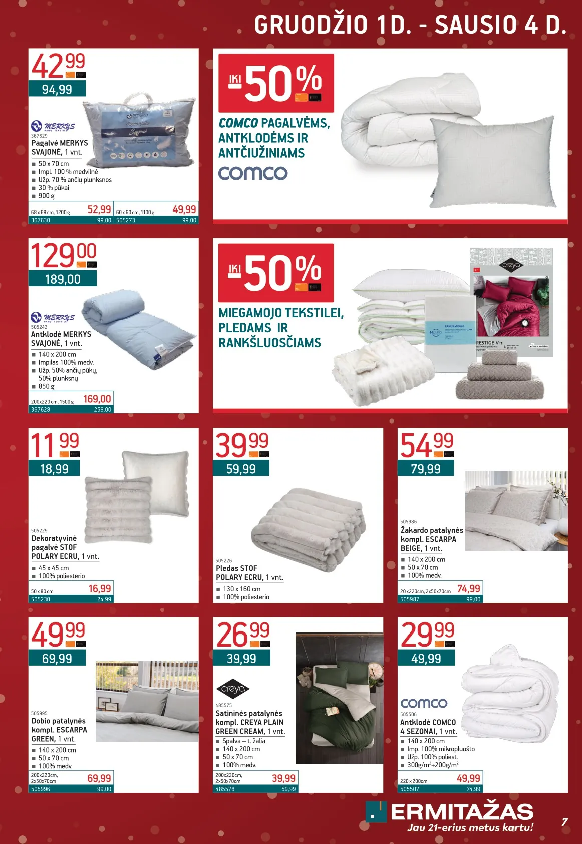 ERMITAŽAS akcijų ir nuolaidų leidinys Nr. 12 nuo 2025.12.01 iki 2026.01.04