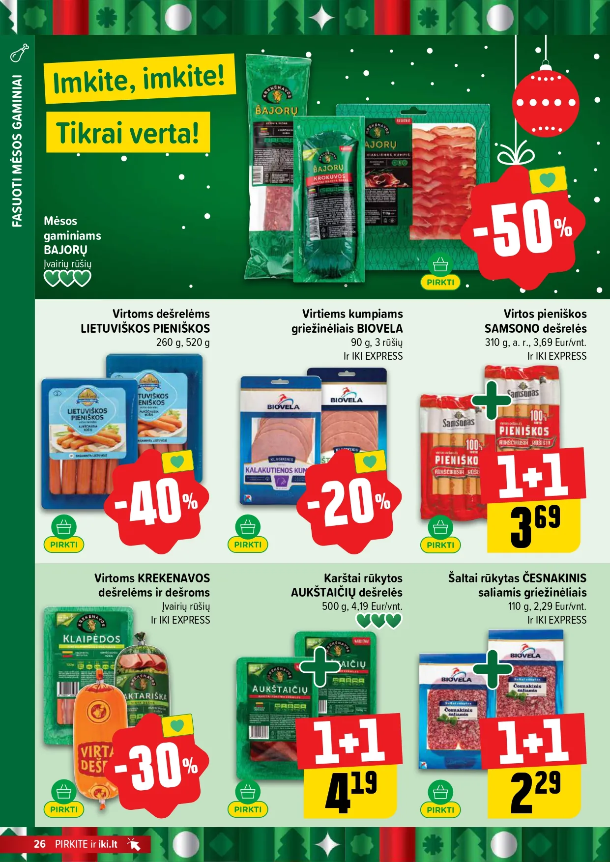 IKI akcijų ir nuolaidų leidinys Nr. 51 nuo 2025.12.15 iki 2025.12.21 - 26