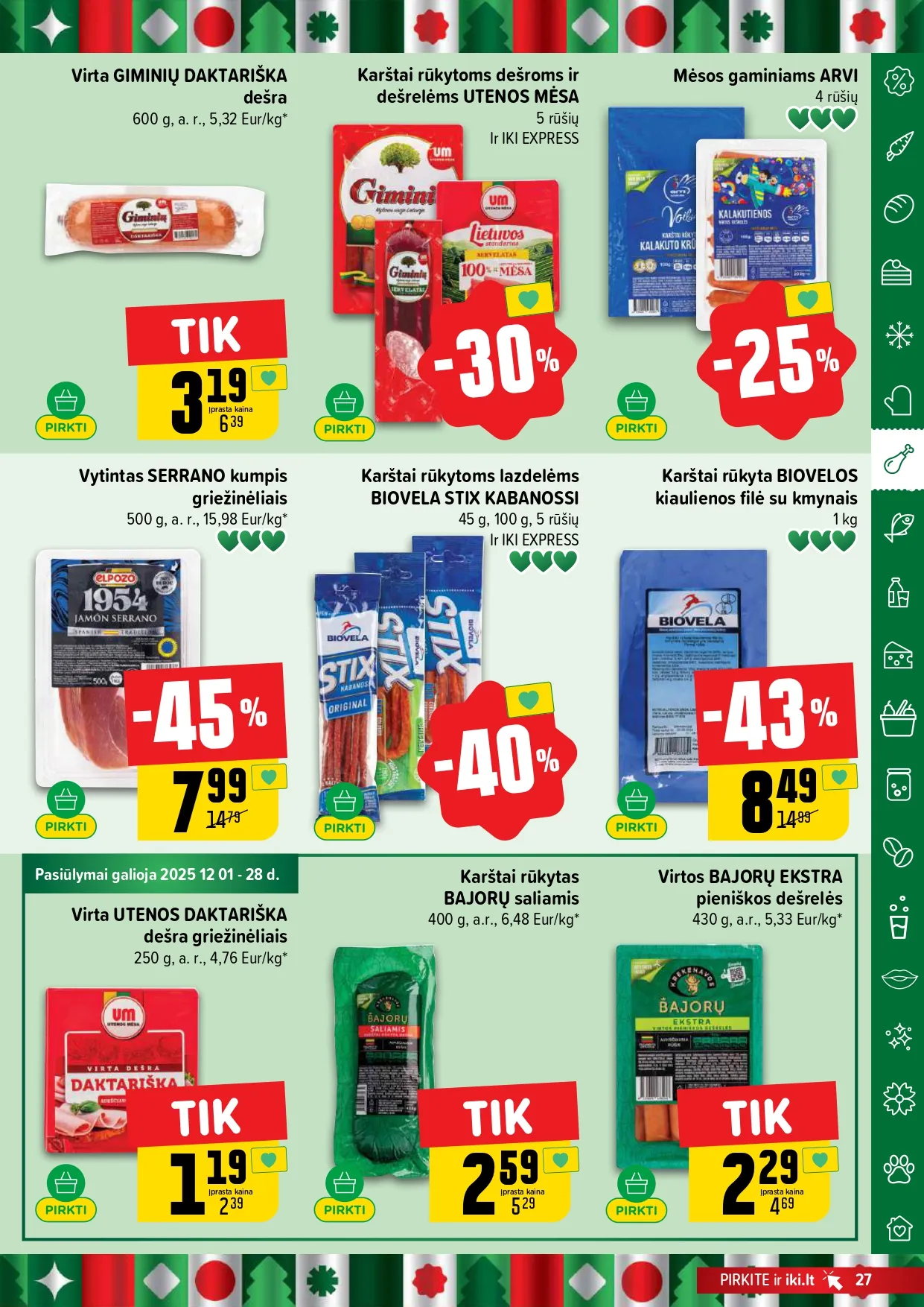 IKI akcijų ir nuolaidų leidinys Nr. 51 nuo 2025.12.15 iki 2025.12.21 - 27
