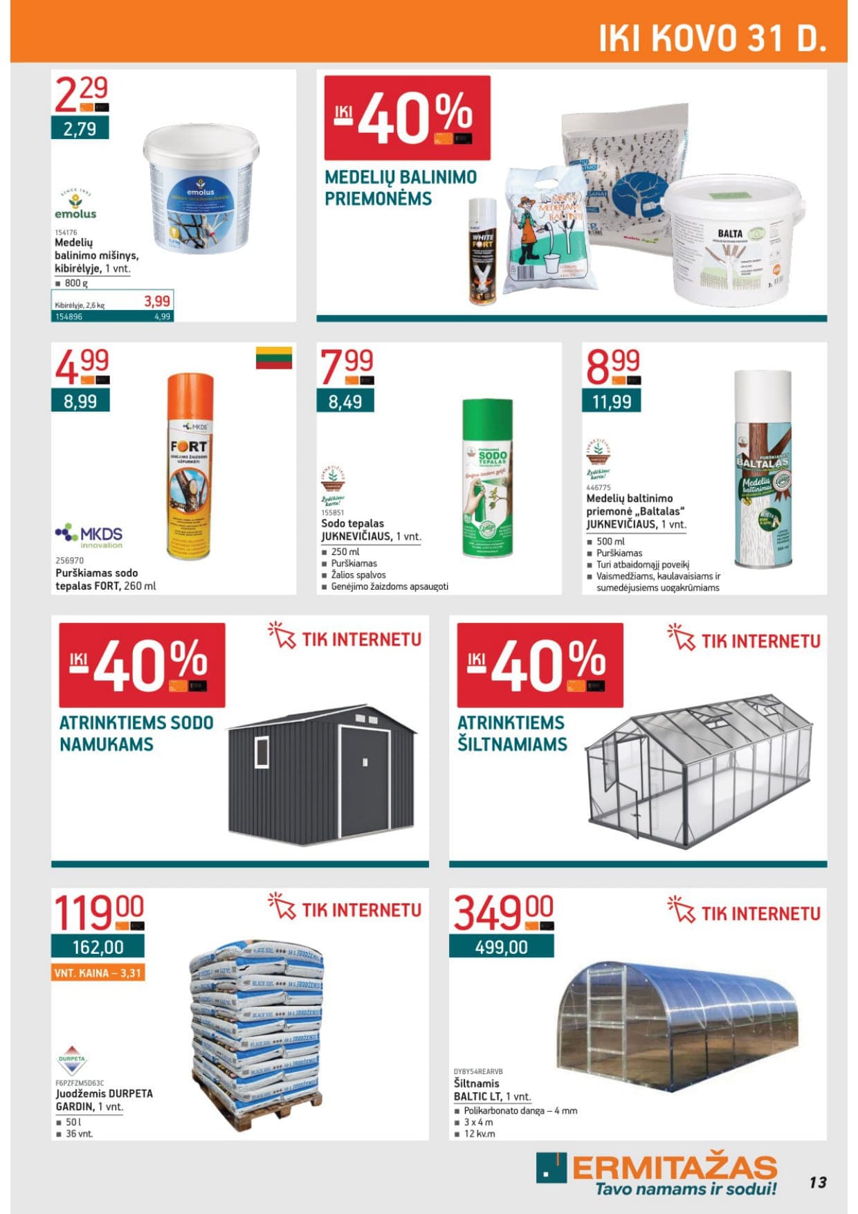 Naujas ERMITAŽAS akcijų ir nuolaidų leidinys Nr. 3 nuo 2026.03.02 iki 2026.03.31 - 13