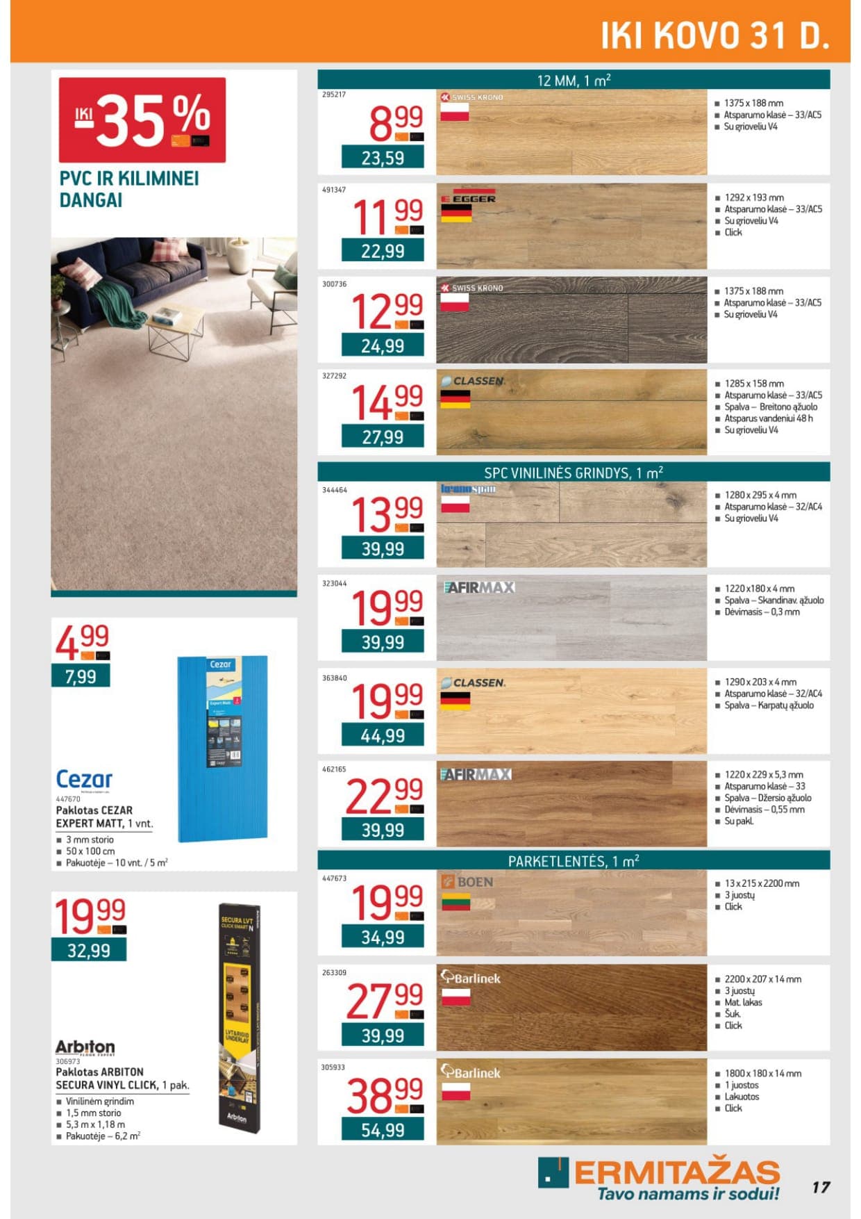 Naujas ERMITAŽAS akcijų ir nuolaidų leidinys Nr. 3 nuo 2026.03.02 iki 2026.03.31 - 17