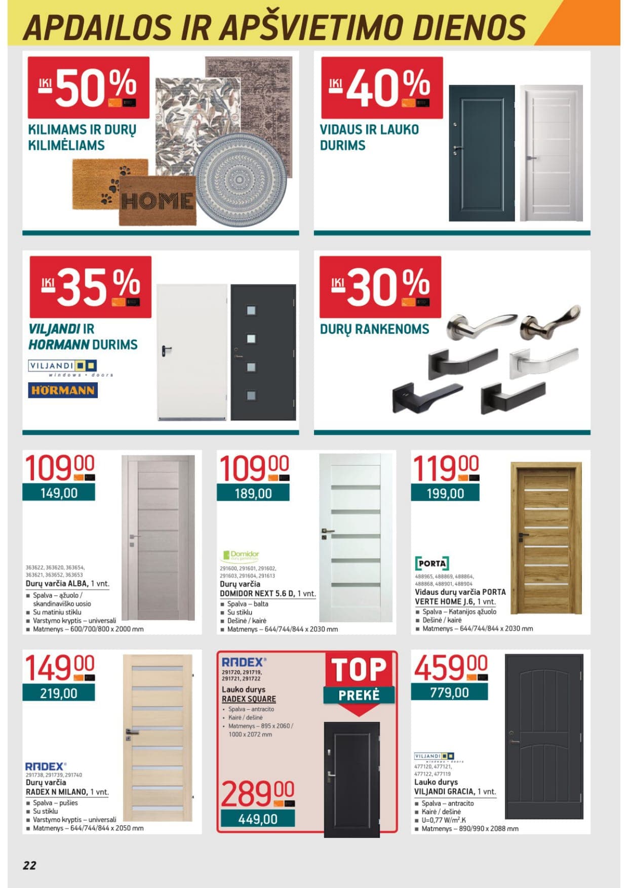 Naujas ERMITAŽAS akcijų ir nuolaidų leidinys Nr. 3 nuo 2026.03.02 iki 2026.03.31 - 22