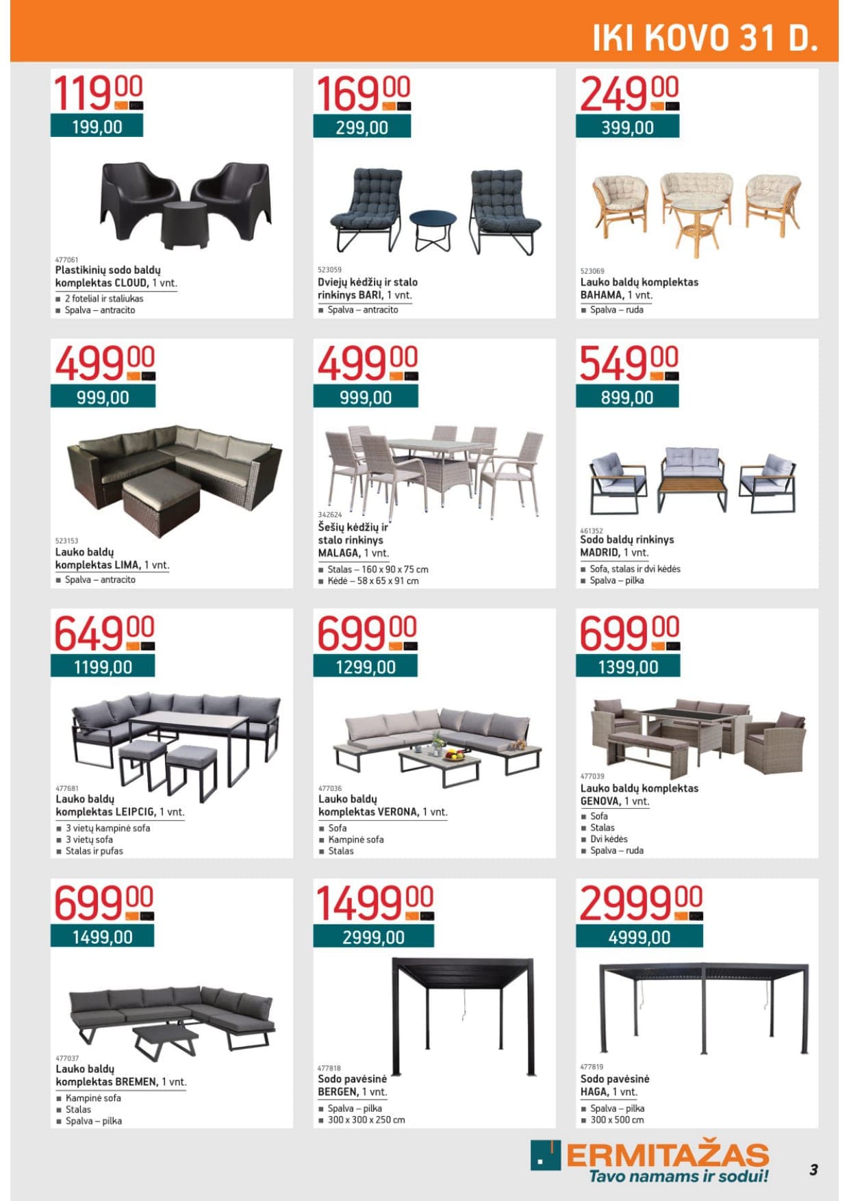Naujas ERMITAŽAS akcijų ir nuolaidų leidinys Nr. 3 nuo 2026.03.02 iki 2026.03.31 - 3