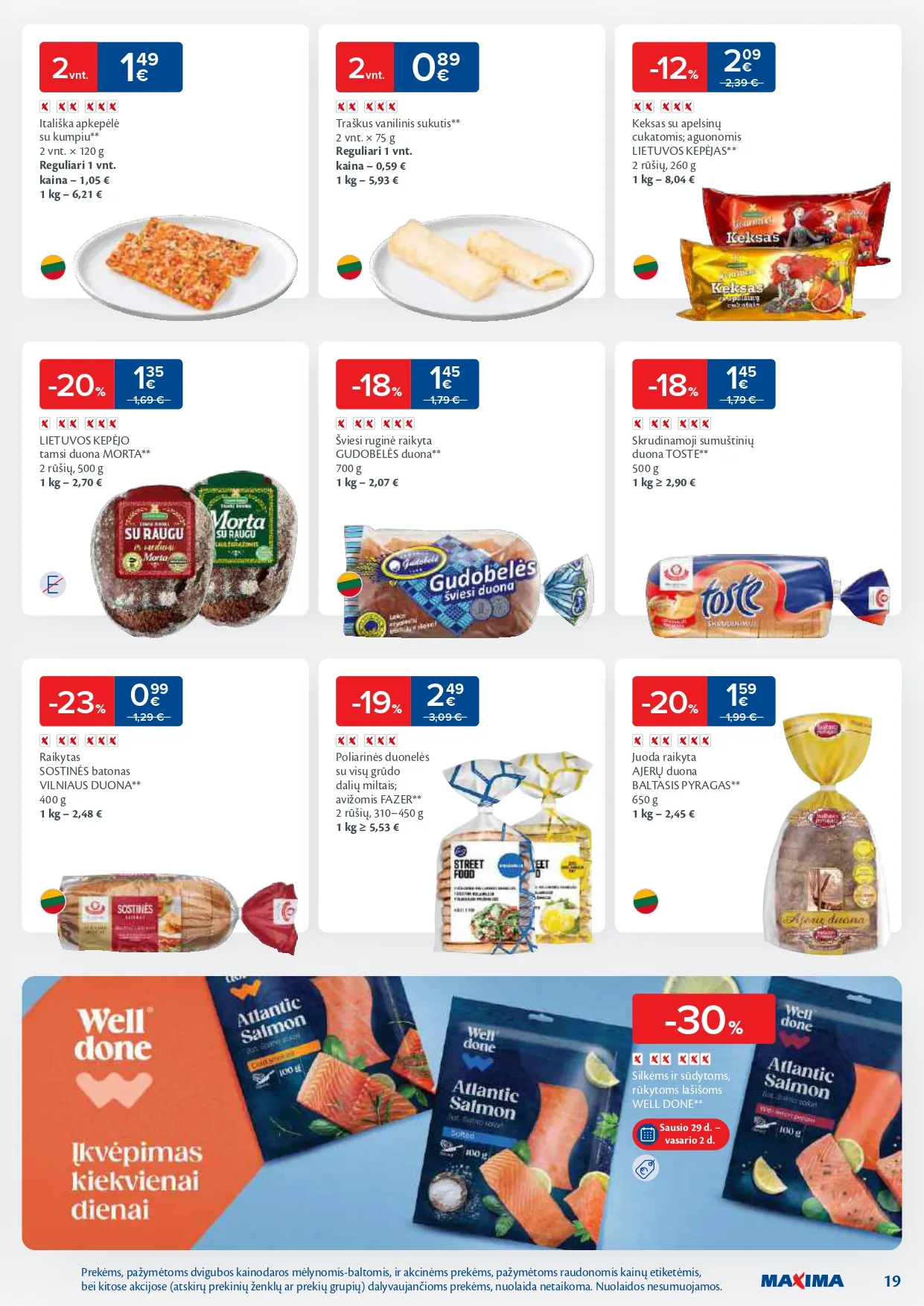 MAXIMA akcijų ir nuolaidų leidinys Nr. 5 nuo 2026.01.27 iki 2026.02.02 - 19