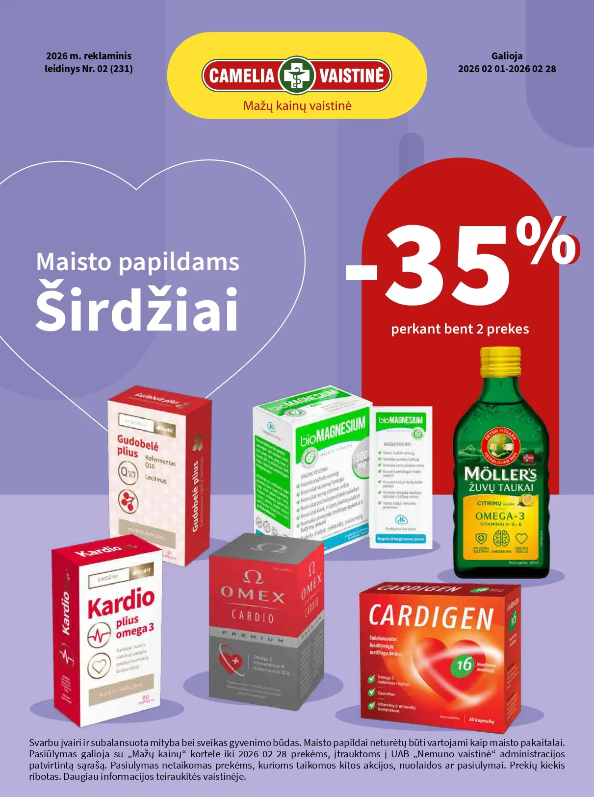 CAMELIA vaistinės akcijų ir nuolaidų leidinys Nr. 2 nuo 2025.02.01 iki 2026.02.28 - 1