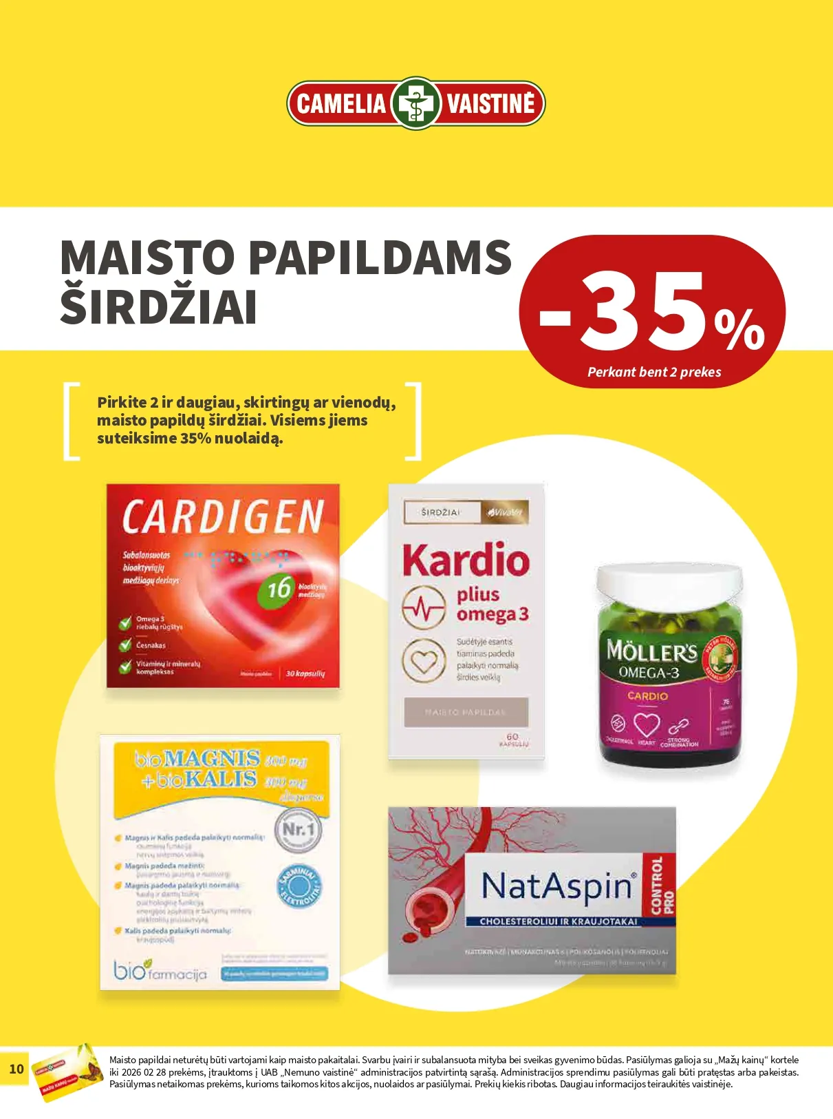 CAMELIA vaistinės akcijų ir nuolaidų leidinys Nr. 2 nuo 2025.02.01 iki 2026.02.28 - 10