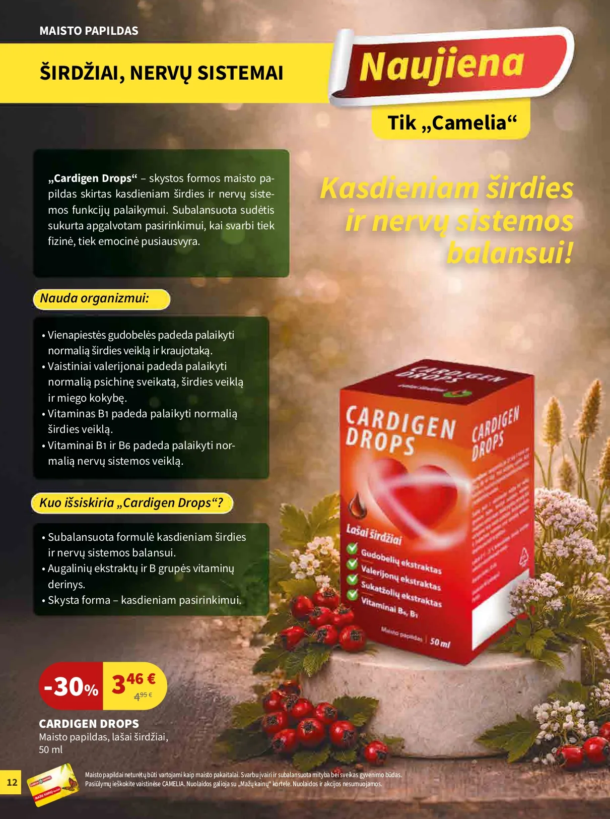 CAMELIA vaistinės akcijų ir nuolaidų leidinys Nr. 2 nuo 2025.02.01 iki 2026.02.28 - 12