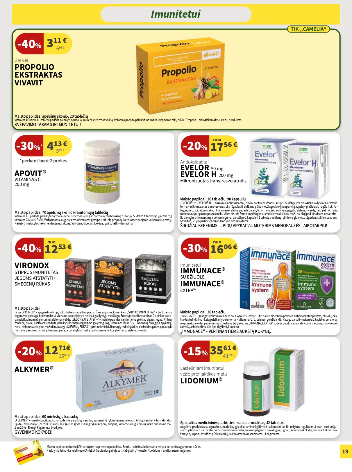 CAMELIA vaistinės akcijų ir nuolaidų leidinys Nr. 2 nuo 2025.02.01 iki 2026.02.28 - 19