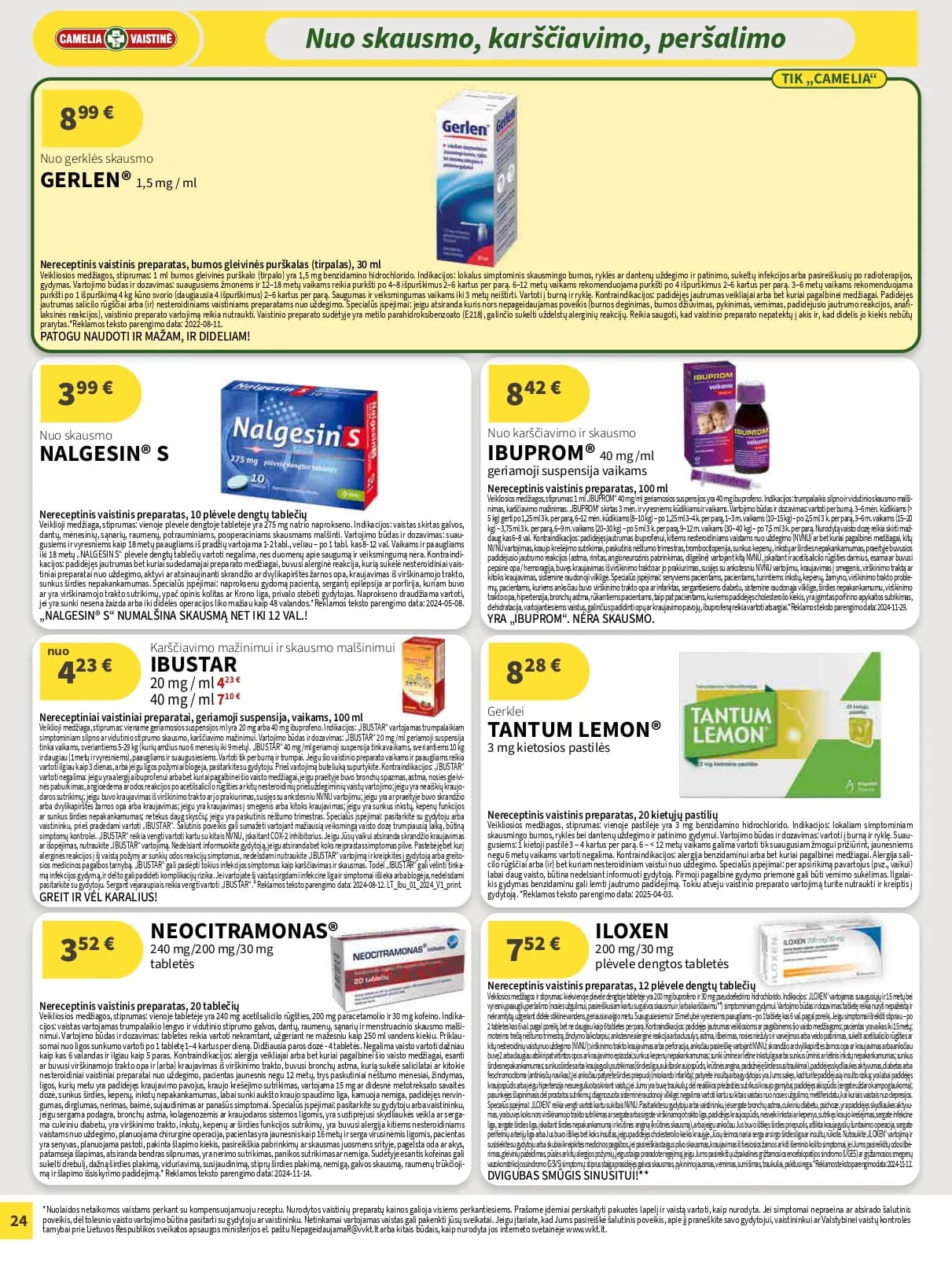 CAMELIA vaistinės akcijų ir nuolaidų leidinys Nr. 2 nuo 2025.02.01 iki 2026.02.28 - 24