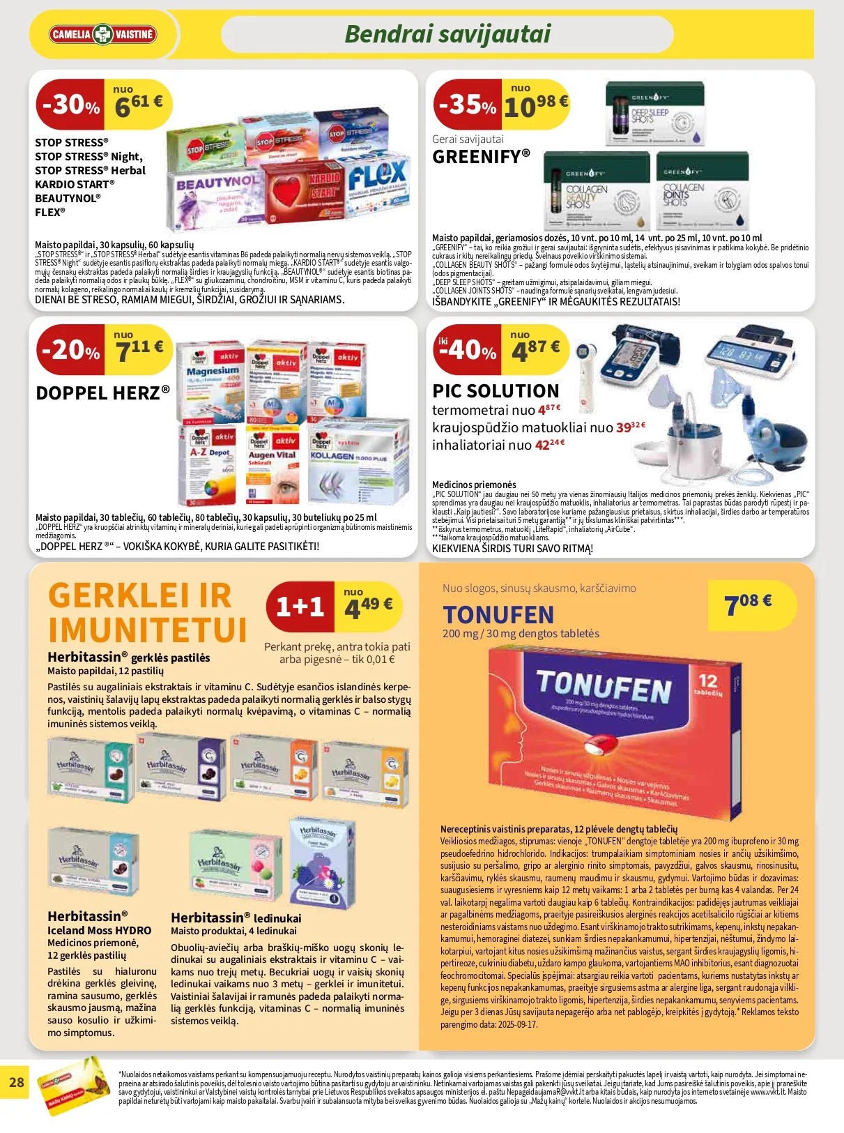 CAMELIA vaistinės akcijų ir nuolaidų leidinys Nr. 2 nuo 2025.02.01 iki 2026.02.28 - 28
