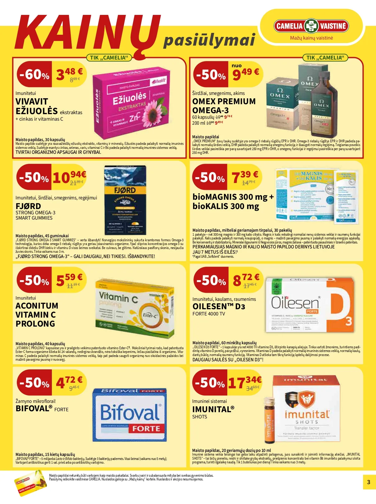 CAMELIA vaistinės akcijų ir nuolaidų leidinys Nr. 2 nuo 2025.02.01 iki 2026.02.28 - 3
