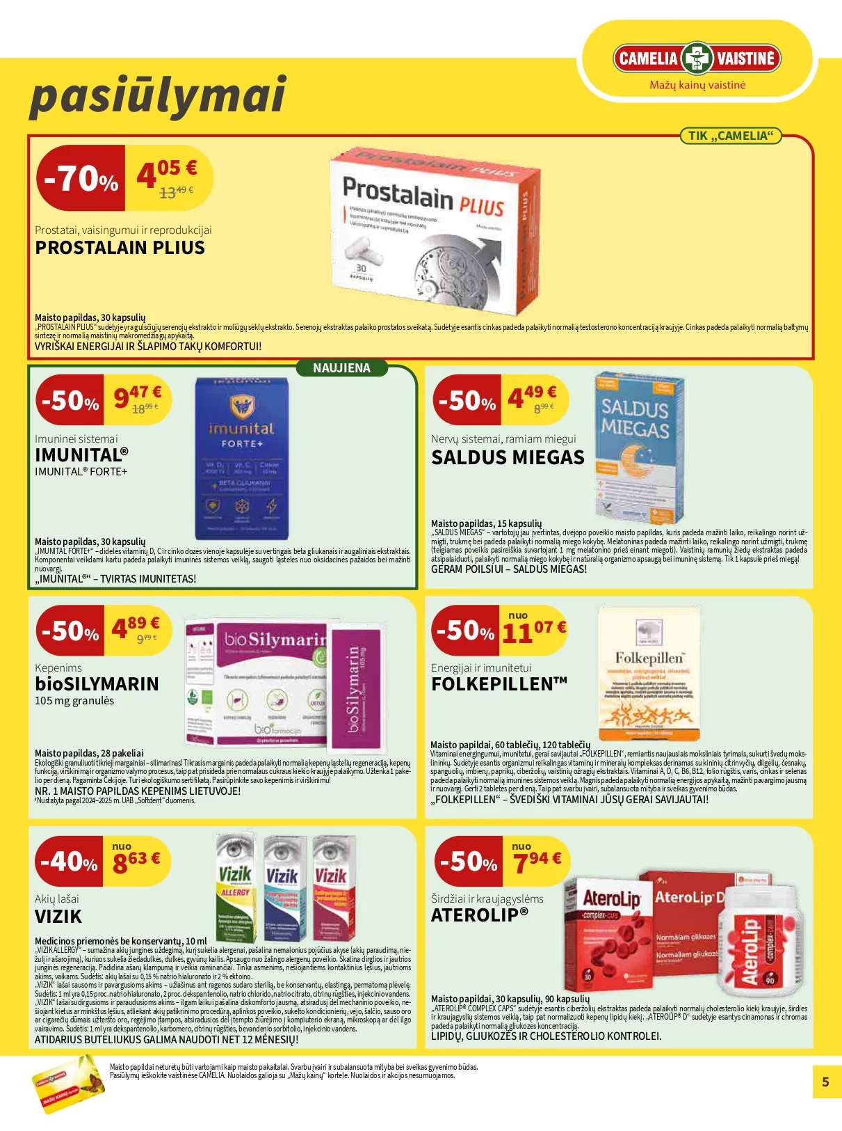 CAMELIA vaistinės akcijų ir nuolaidų leidinys Nr. 2 nuo 2025.02.01 iki 2026.02.28 - 5