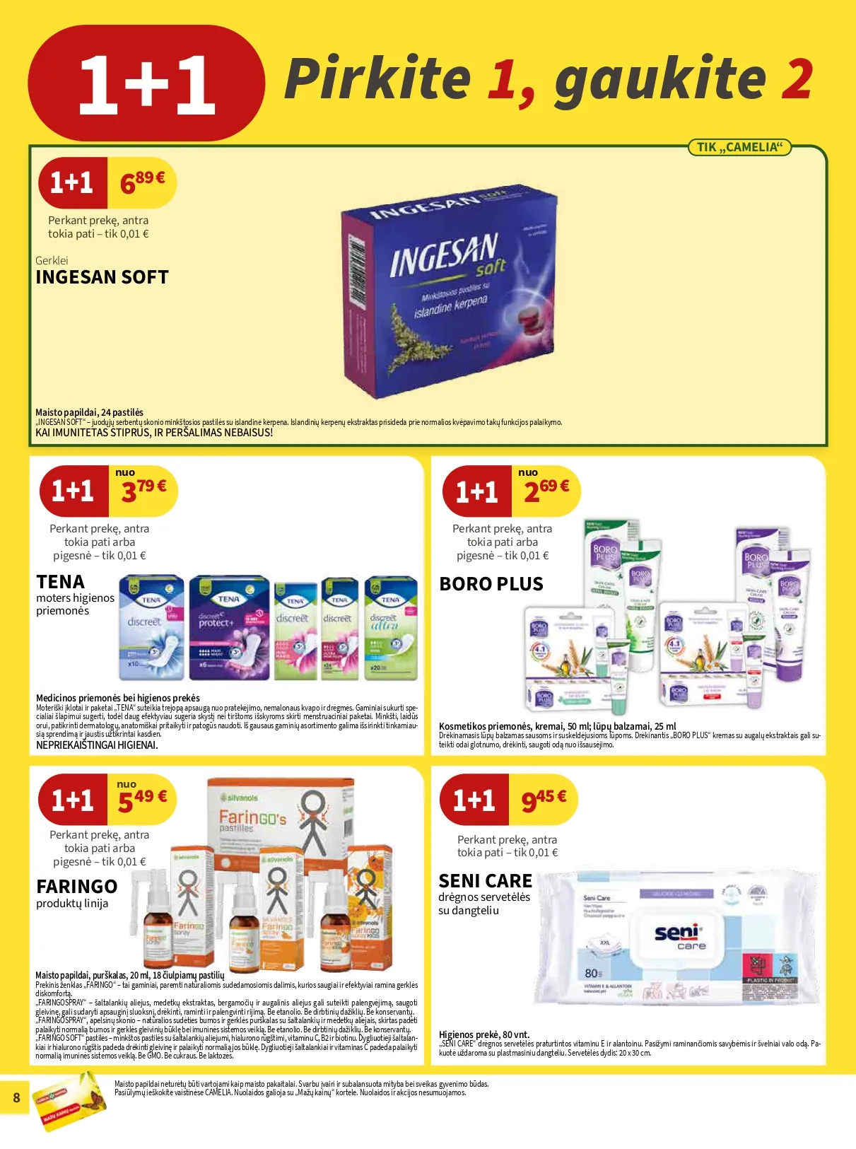 CAMELIA vaistinės akcijų ir nuolaidų leidinys Nr. 2 nuo 2025.02.01 iki 2026.02.28 - 8
