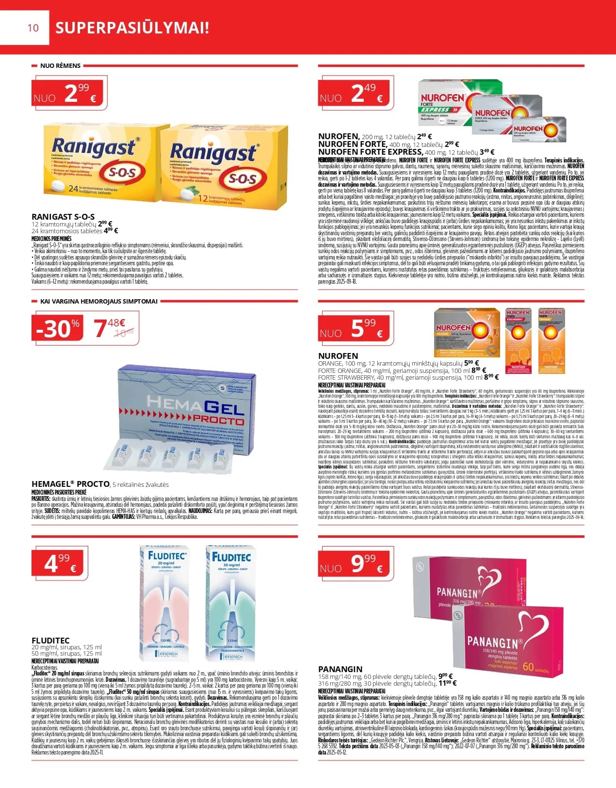 NORFA VAISTINĖ akcijų ir nuolaidų leidinys nuo 2025.12.01 iki 2025.12.31 - 10