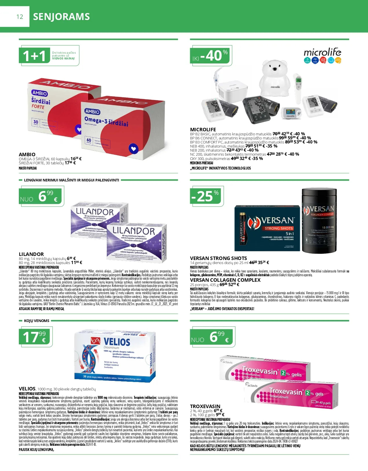 NORFA VAISTINĖ akcijų ir nuolaidų leidinys nuo 2025.12.01 iki 2025.12.31 - 12