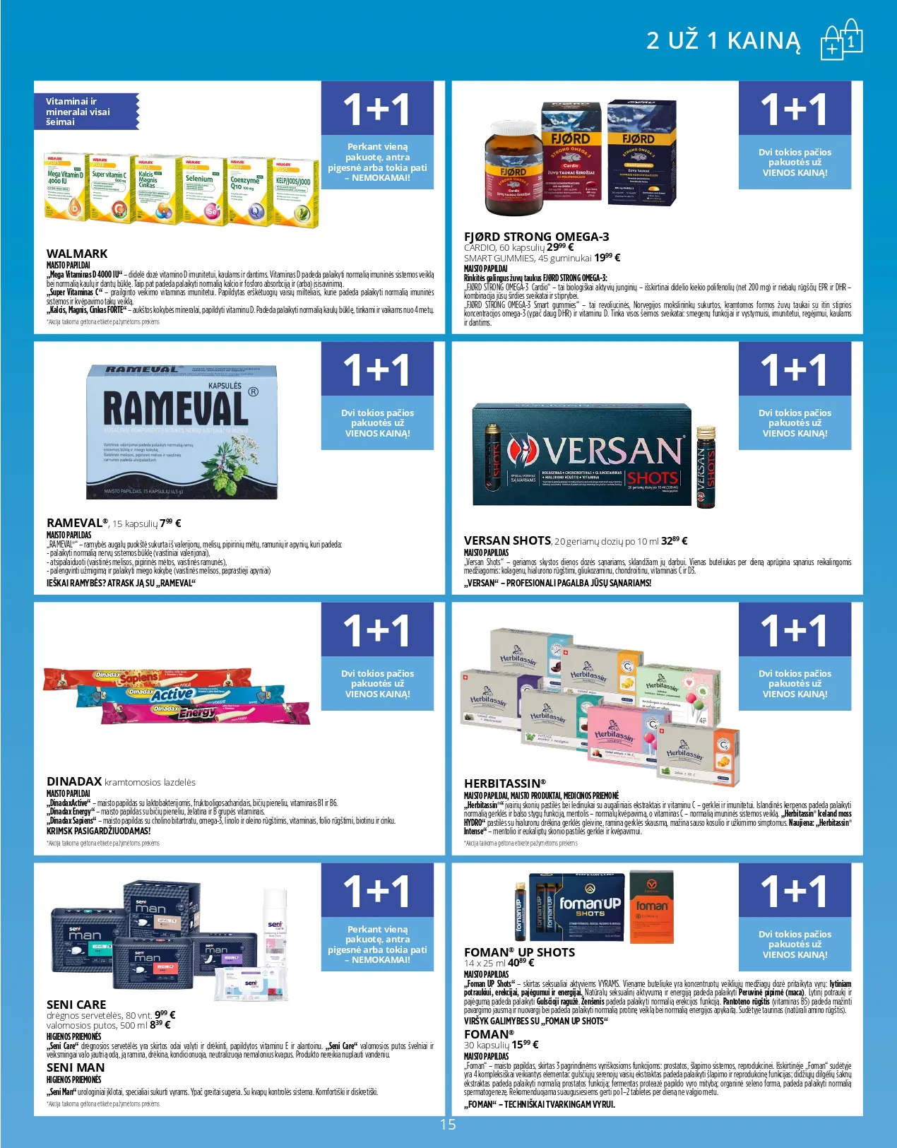 NORFA VAISTINĖ akcijų ir nuolaidų leidinys nuo 2025.12.01 iki 2025.12.31 - 15