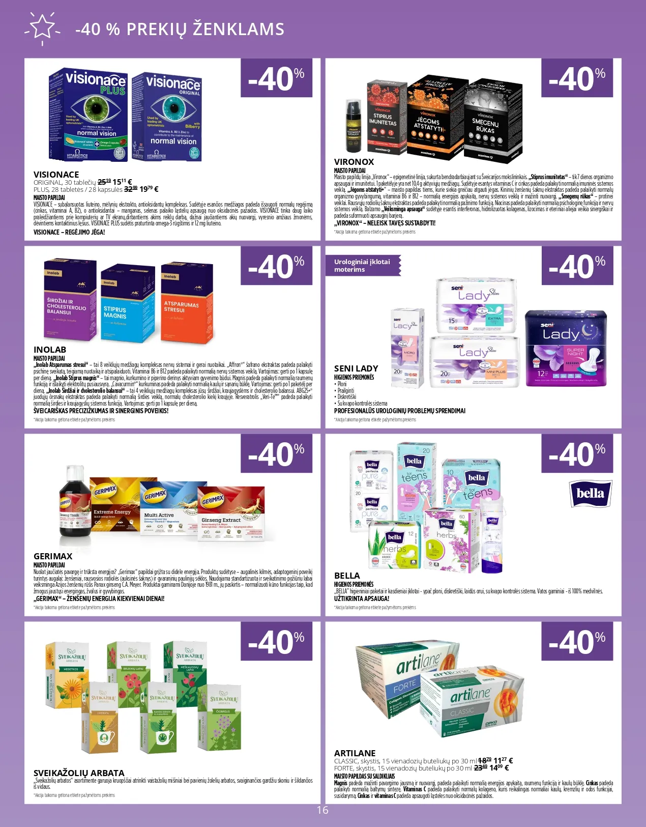 NORFA VAISTINĖ akcijų ir nuolaidų leidinys nuo 2025.12.01 iki 2025.12.31 - 16