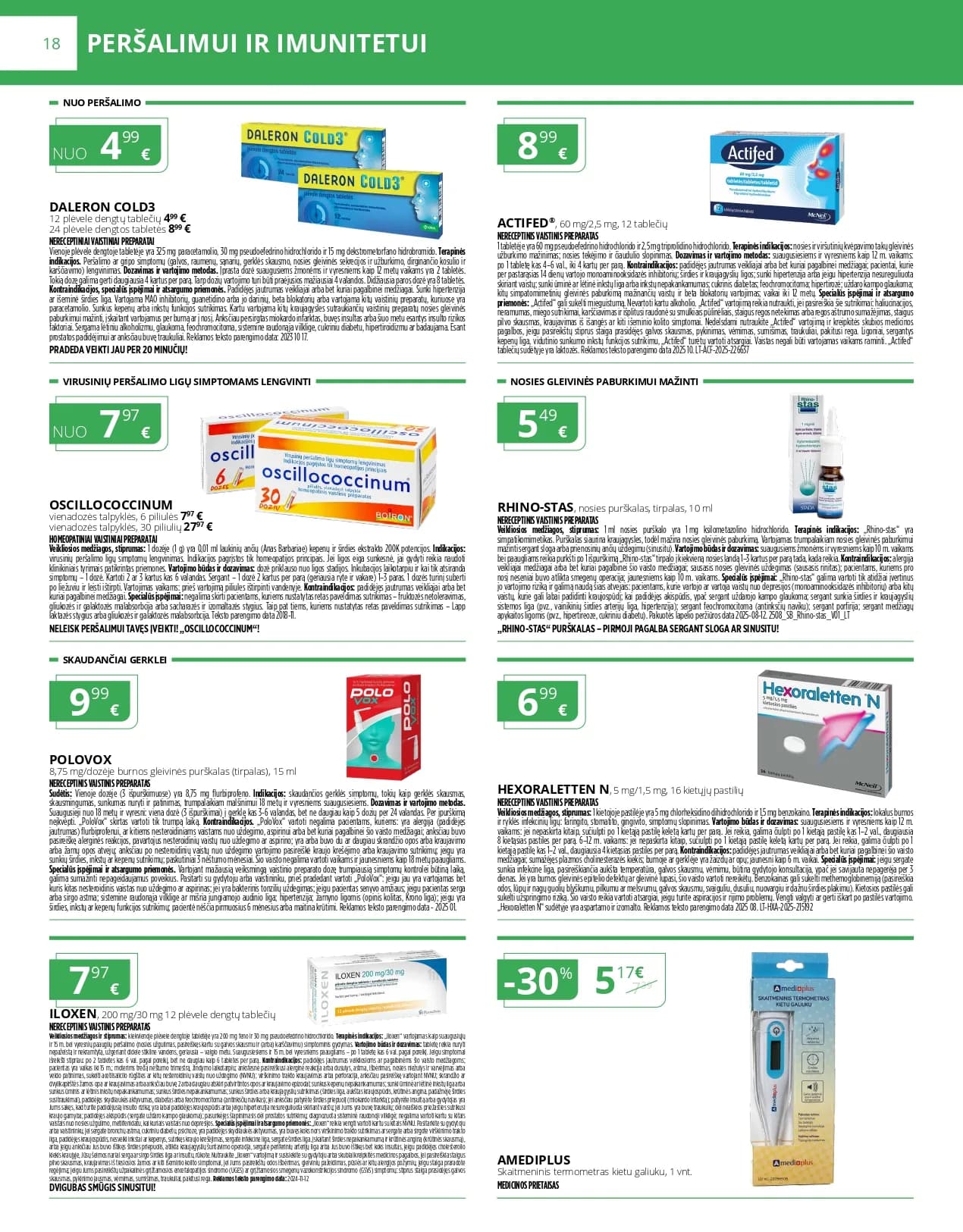 NORFA VAISTINĖ akcijų ir nuolaidų leidinys nuo 2025.12.01 iki 2025.12.31 - 18