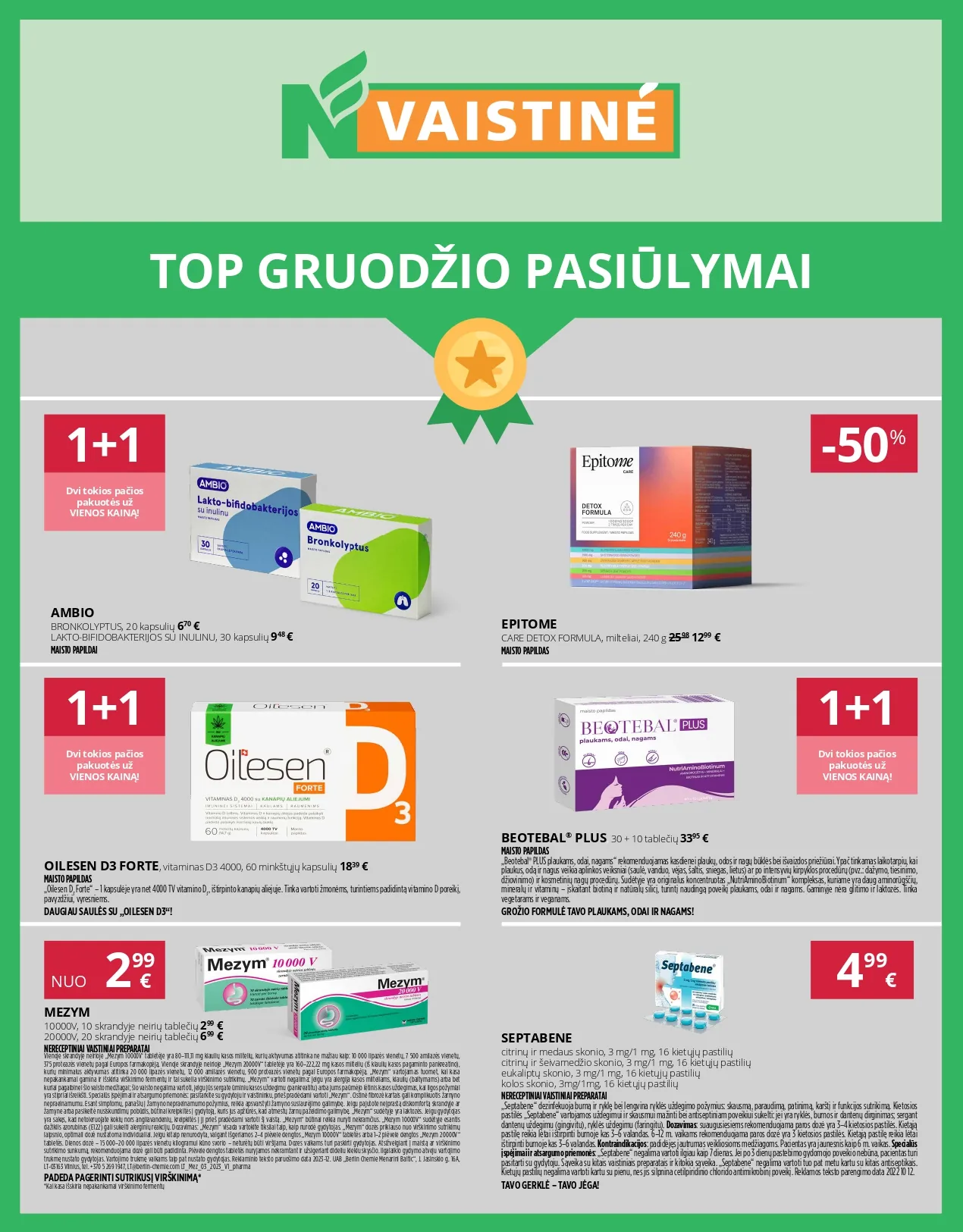 NORFA VAISTINĖ akcijų ir nuolaidų leidinys nuo 2025.12.01 iki 2025.12.31 - 2