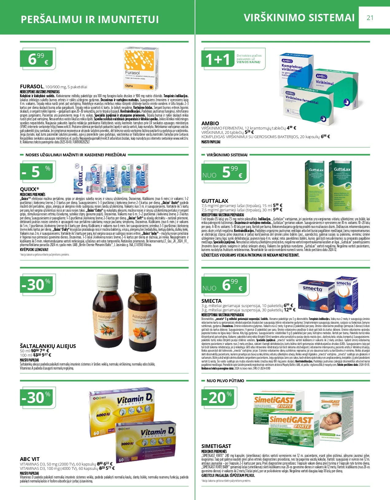 NORFA VAISTINĖ akcijų ir nuolaidų leidinys nuo 2025.12.01 iki 2025.12.31 - 21