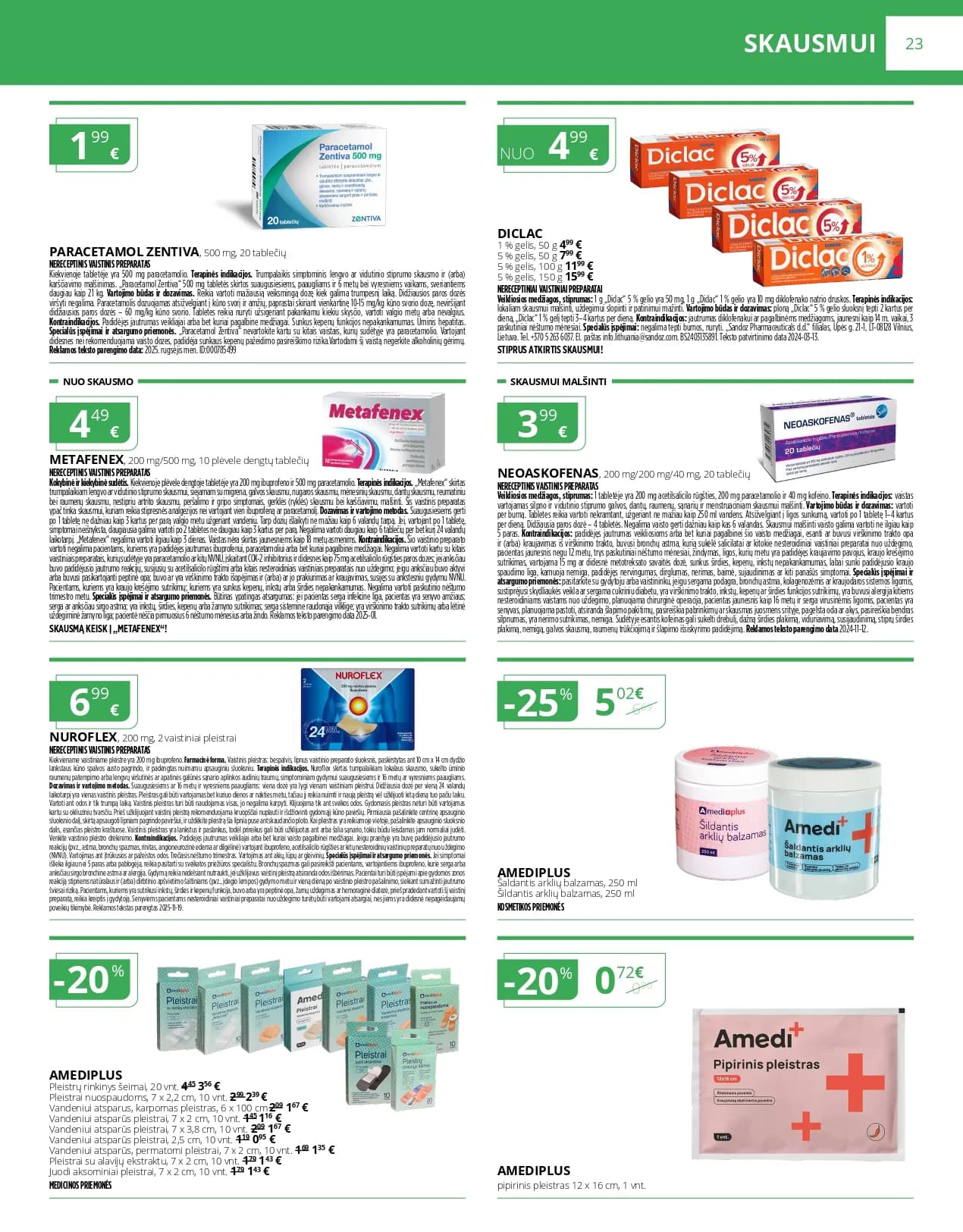 NORFA VAISTINĖ akcijų ir nuolaidų leidinys nuo 2025.12.01 iki 2025.12.31 - 23