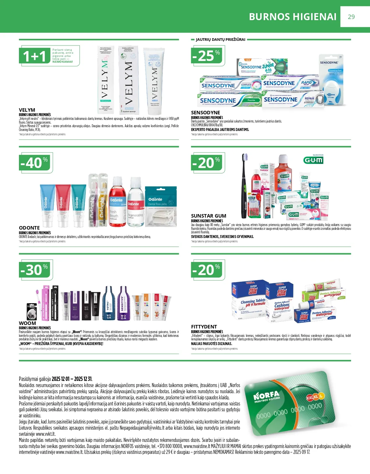 NORFA VAISTINĖ akcijų ir nuolaidų leidinys nuo 2025.12.01 iki 2025.12.31 - 29