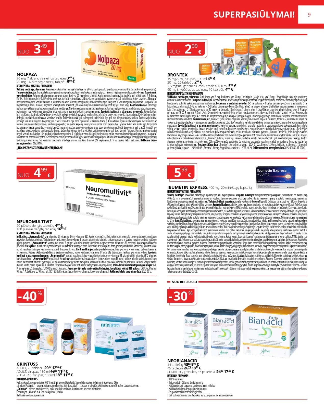 NORFA VAISTINĖ akcijų ir nuolaidų leidinys nuo 2025.12.01 iki 2025.12.31 - 9