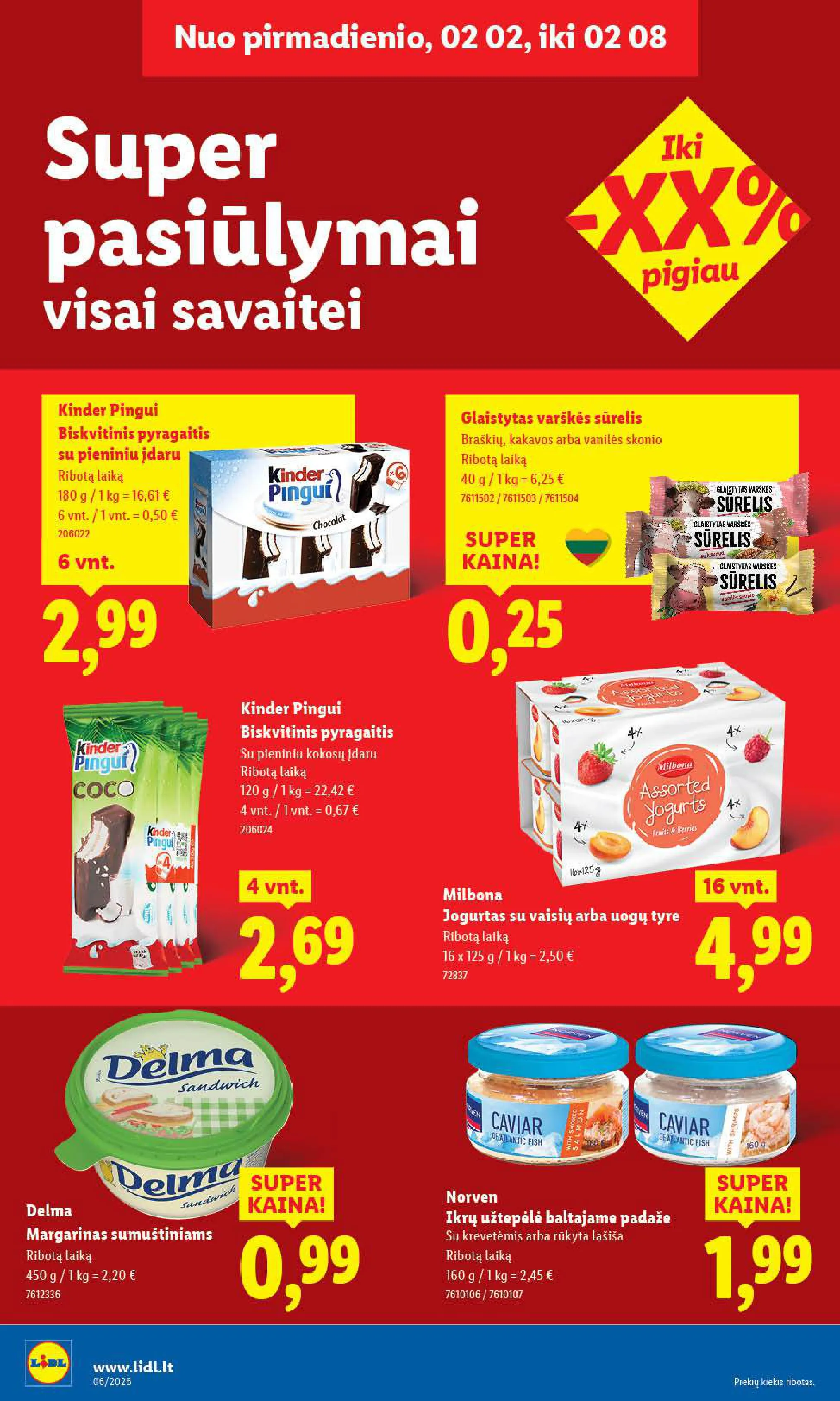 LIDL akcijų ir nuolaidų leidinys Nr. 6 nuo 2026.02.02 iki 2026.02.08 - 14