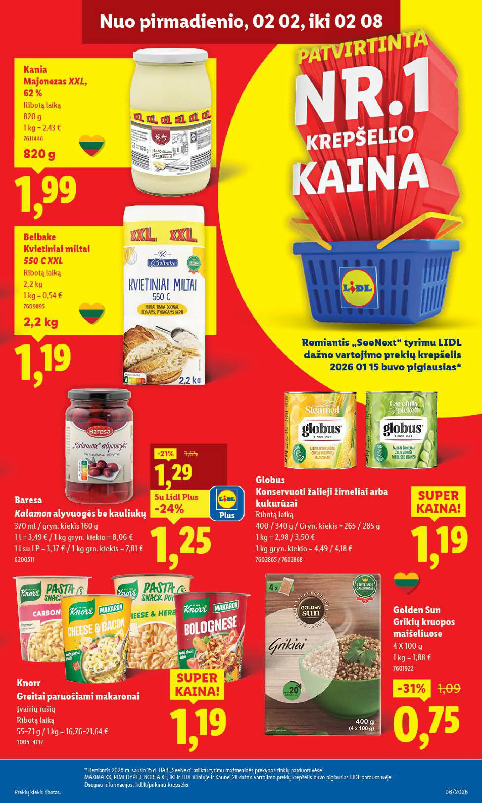 LIDL akcijų ir nuolaidų leidinys Nr. 6 nuo 2026.02.02 iki 2026.02.08 - 15
