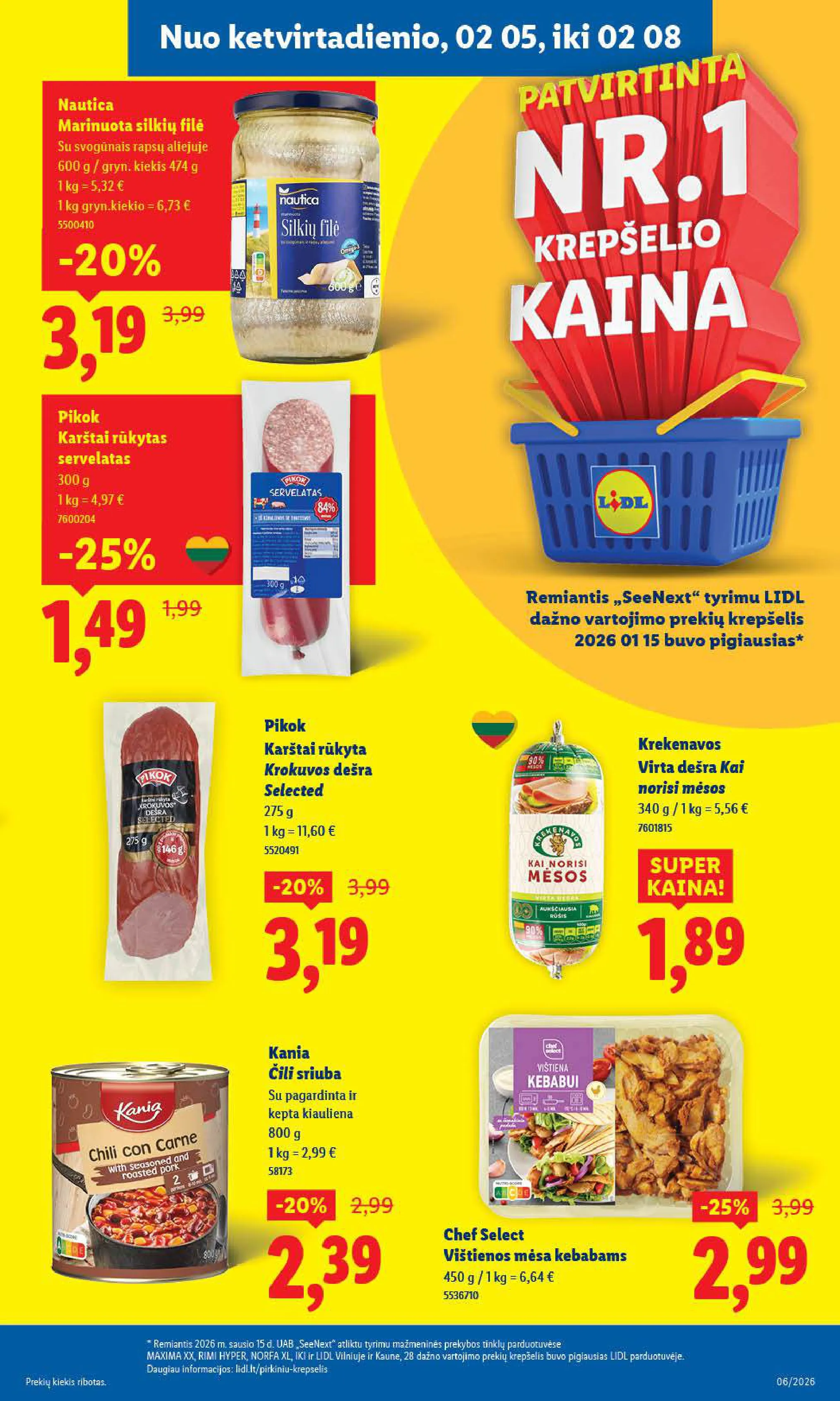 LIDL akcijų ir nuolaidų leidinys Nr. 6 nuo 2026.02.02 iki 2026.02.08 - 31