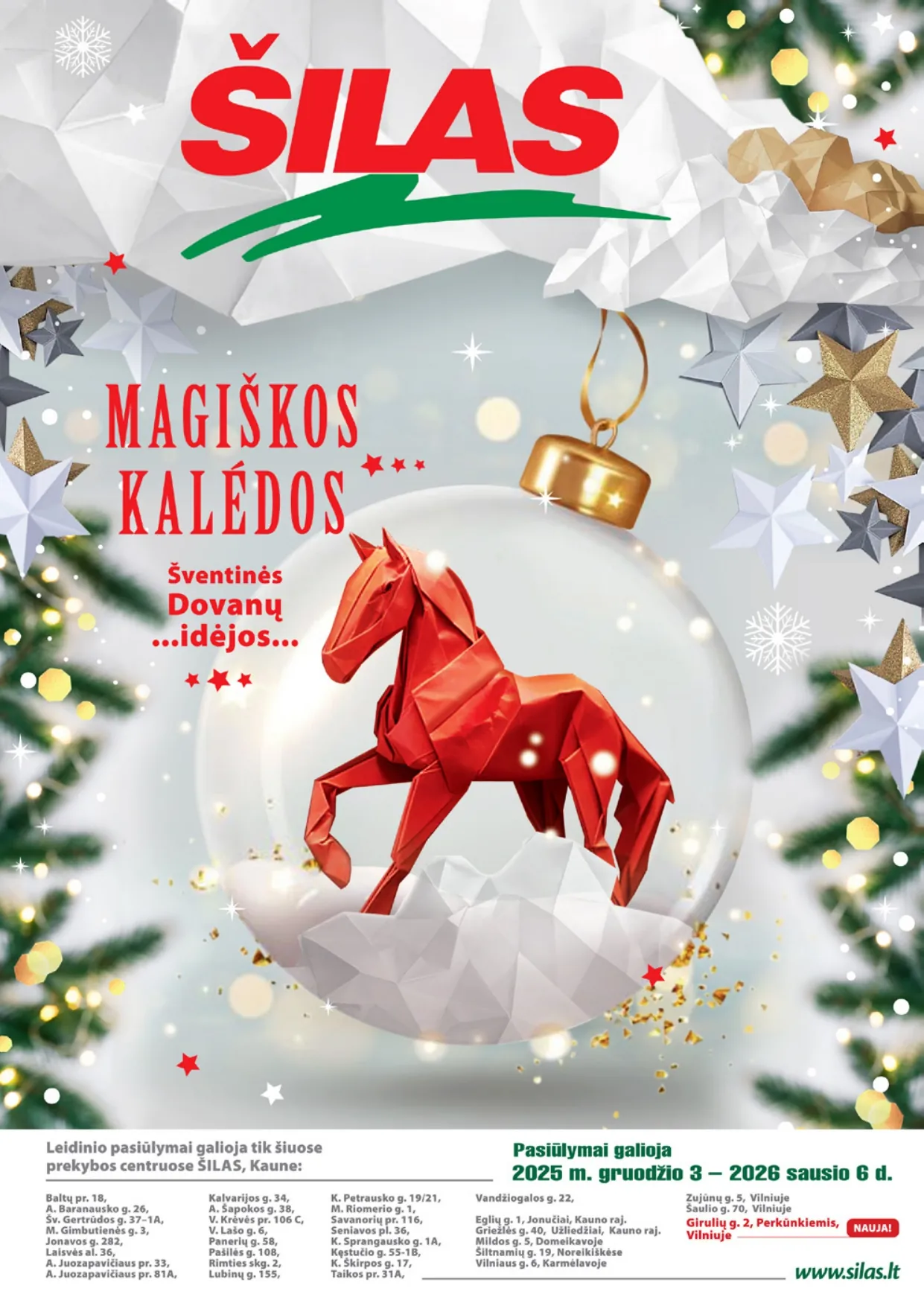 ŠILAS šventinis akcijų ir nuolaidų leidinys "Magiškos Kalėdos" nuo 2025.12.03 iki 2026.01.06 - 1