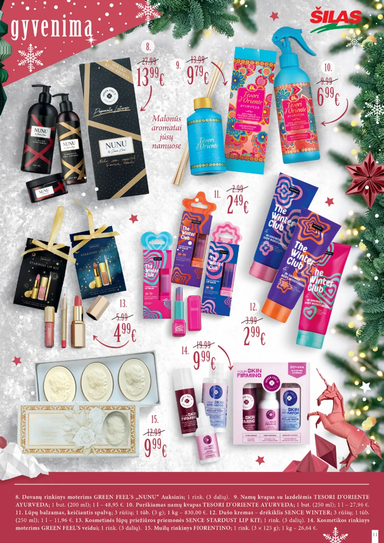 ŠILAS šventinis akcijų ir nuolaidų leidinys "Magiškos Kalėdos" nuo 2025.12.03 iki 2026.01.06 - 11