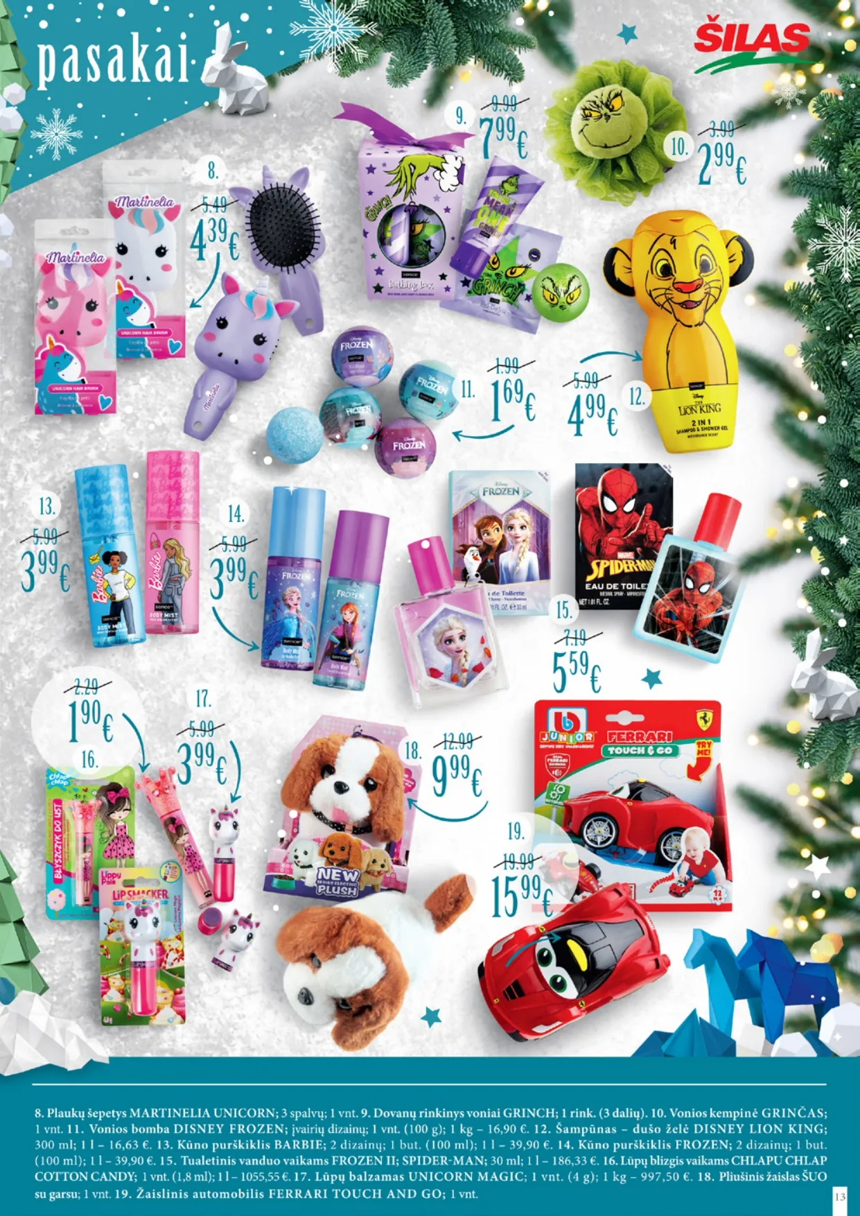 ŠILAS šventinis akcijų ir nuolaidų leidinys "Magiškos Kalėdos" nuo 2025.12.03 iki 2026.01.06 - 13