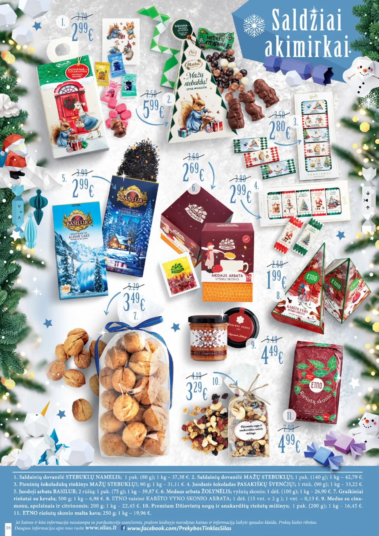 ŠILAS šventinis akcijų ir nuolaidų leidinys "Magiškos Kalėdos" nuo 2025.12.03 iki 2026.01.06 - 16
