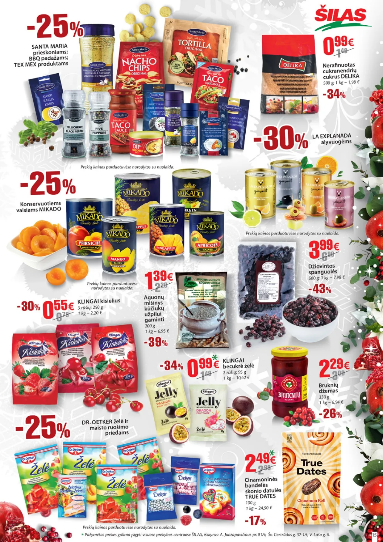 ŠILAS akcijų ir nuolaidų leidinys Nr. 25 nuo 2025.12.17 iki 2026.01.06