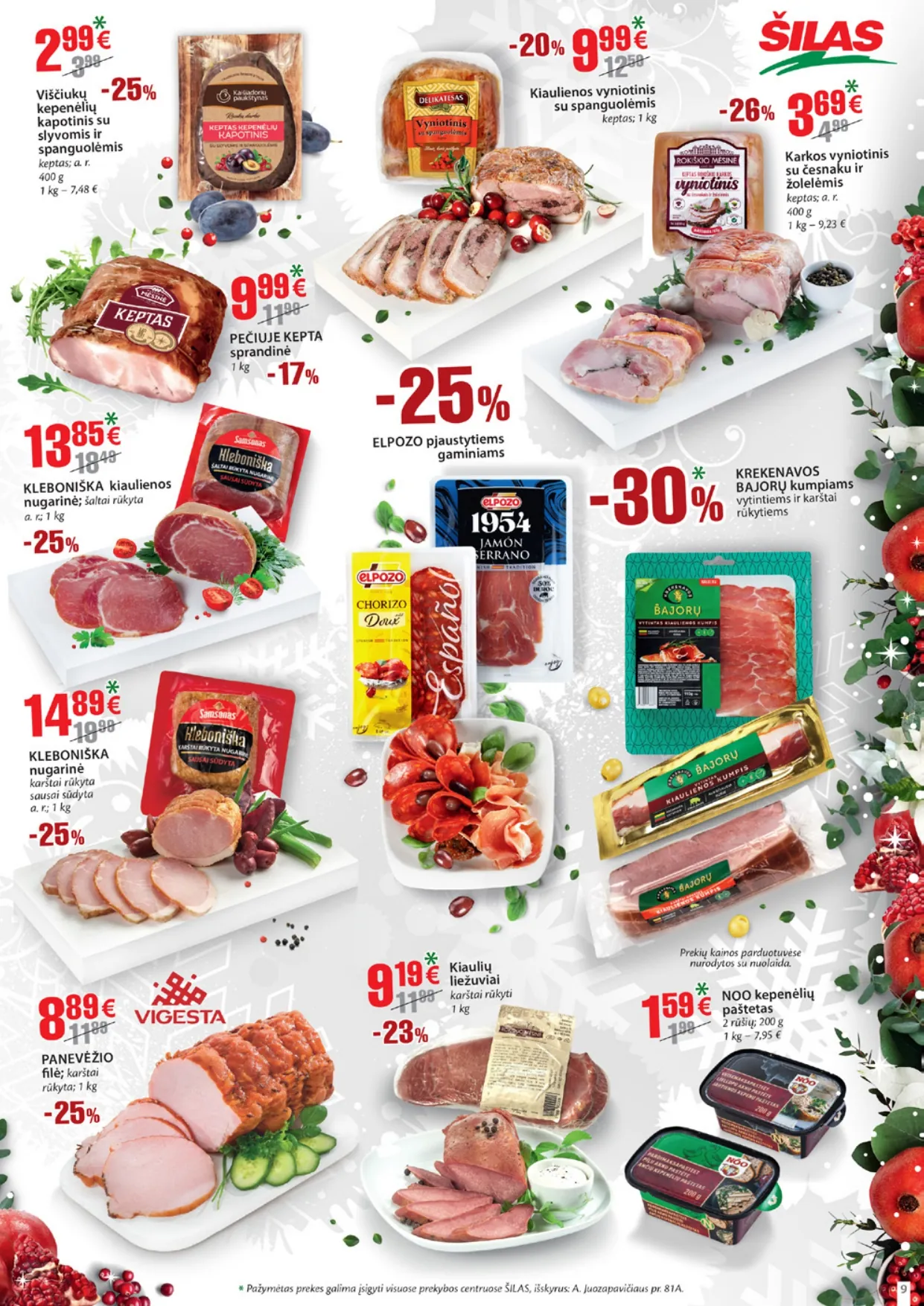 ŠILAS akcijų ir nuolaidų leidinys Nr. 25 nuo 2025.12.17 iki 2026.01.06