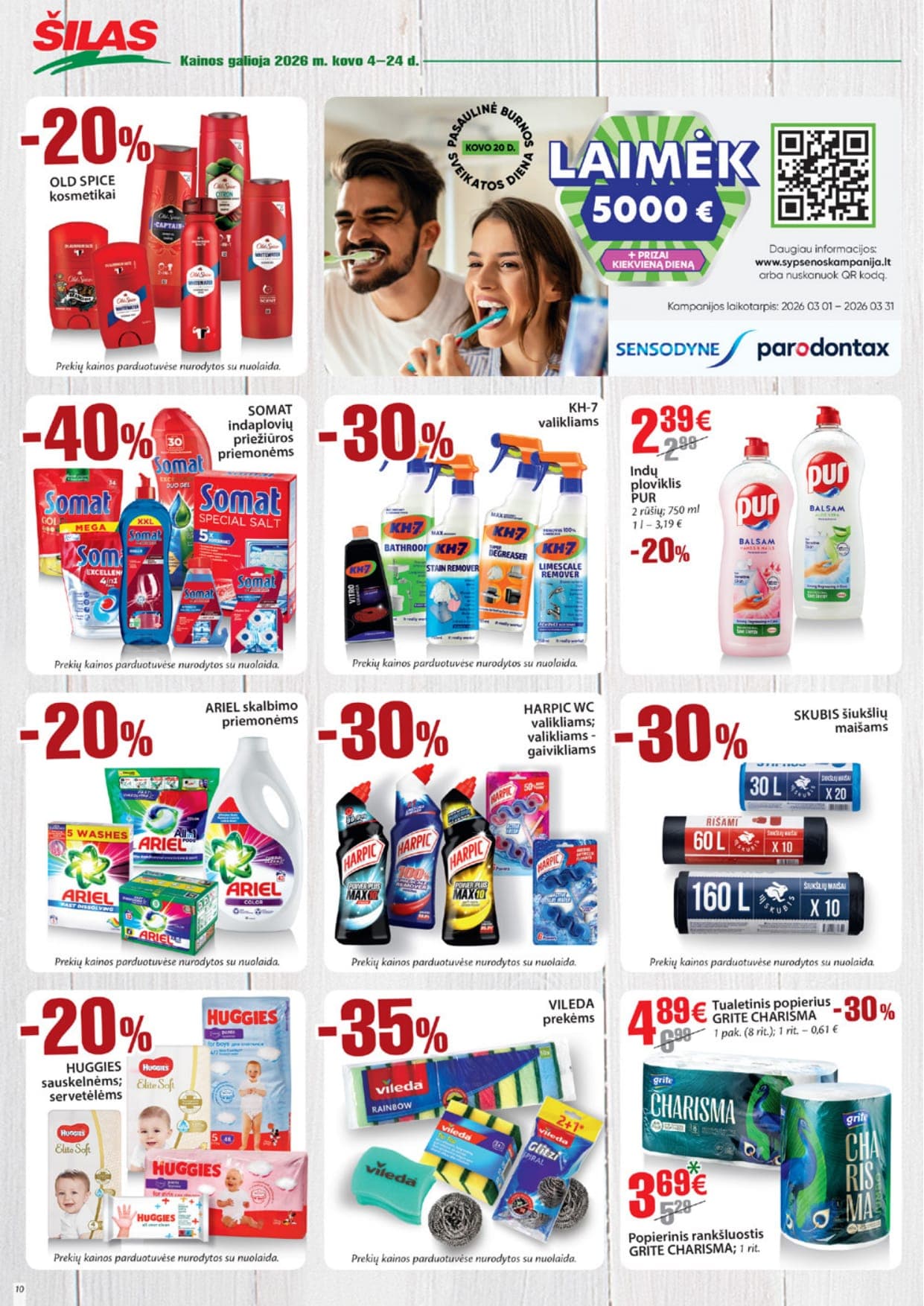 Naujas ŠILAS akcijų ir nuolaidų leidinys Nr. 5 nuo 2026.03.04 iki 2026.03.24 - 10