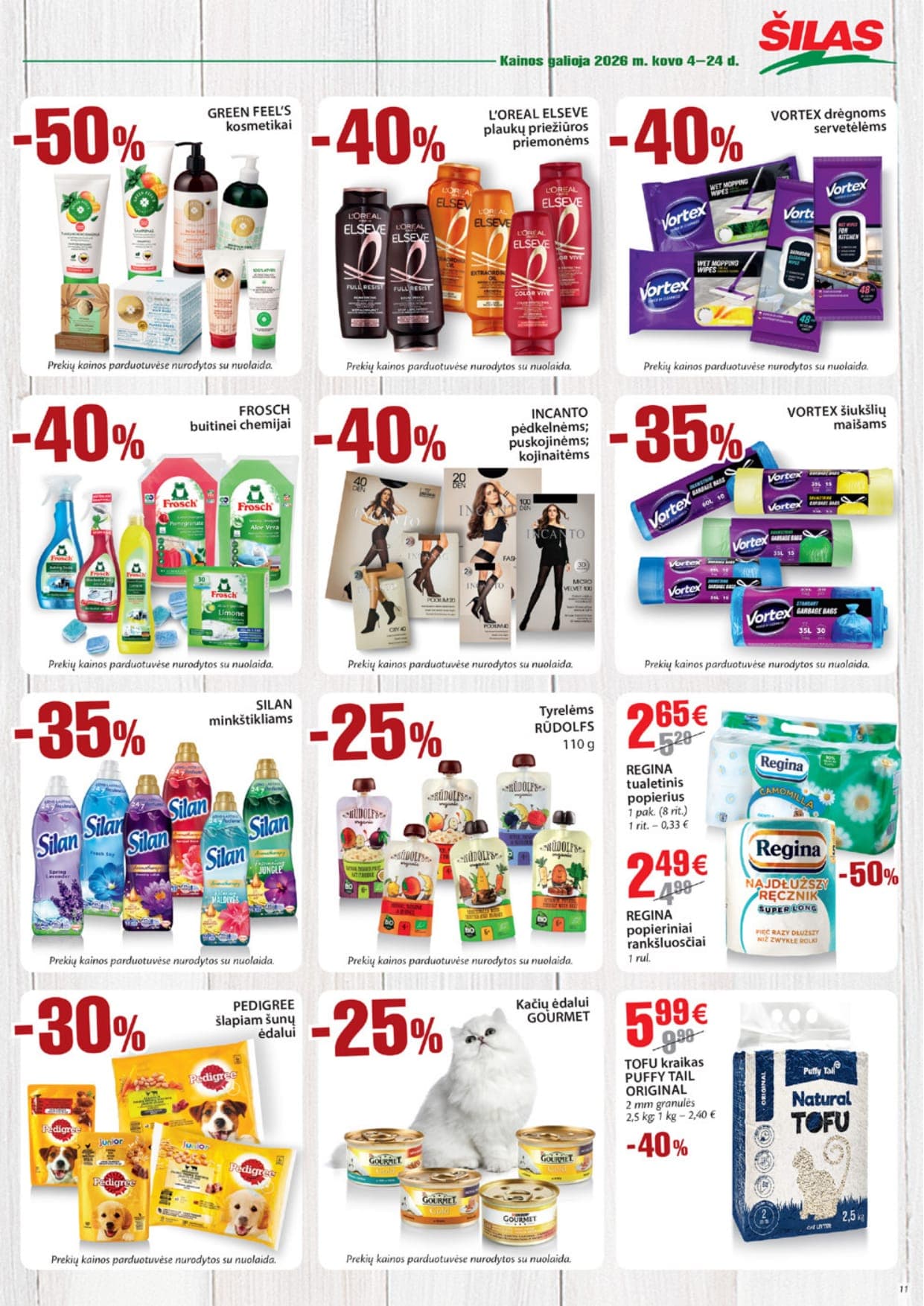 Naujas ŠILAS akcijų ir nuolaidų leidinys Nr. 5 nuo 2026.03.04 iki 2026.03.24 - 11