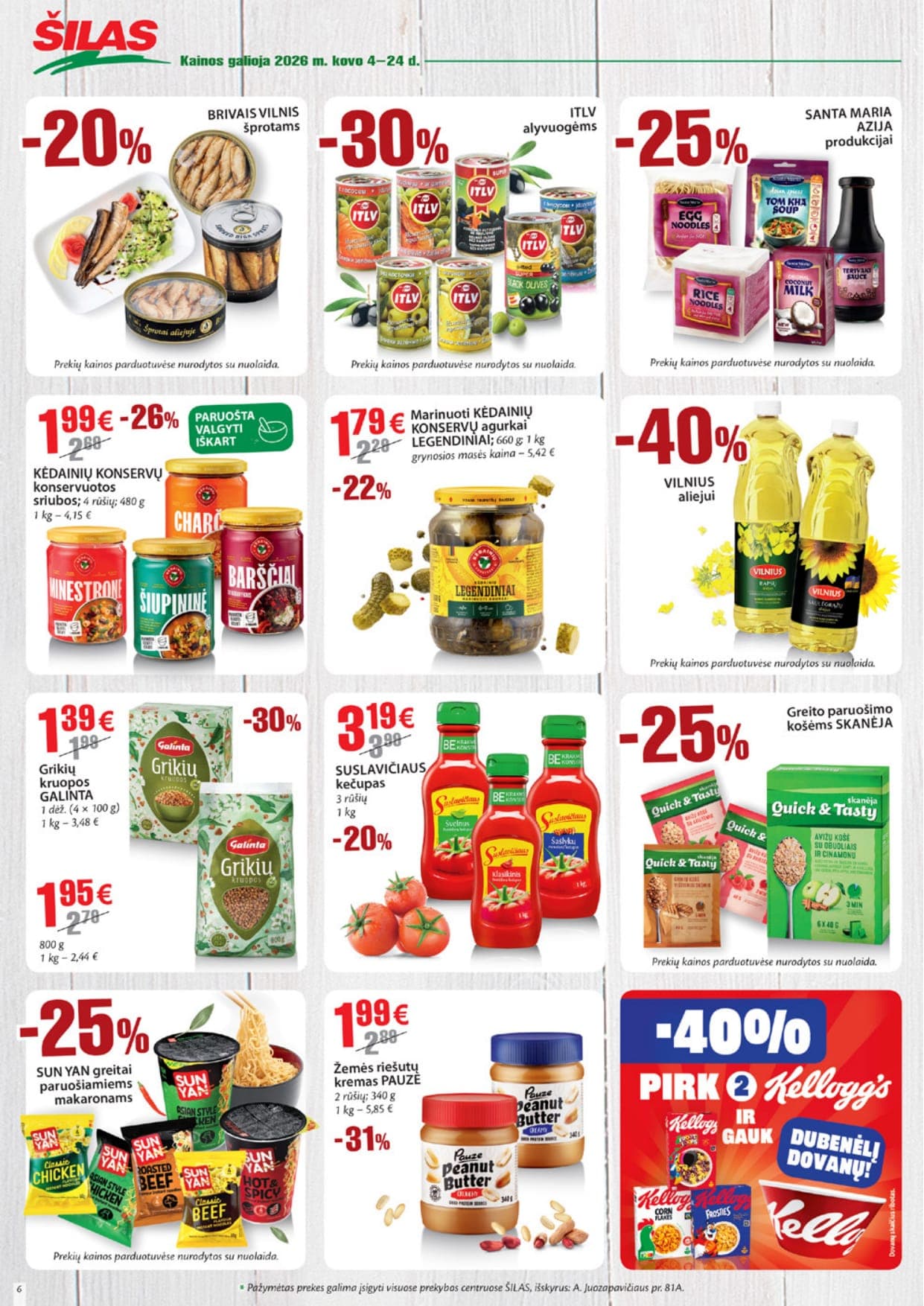 Naujas ŠILAS akcijų ir nuolaidų leidinys Nr. 5 nuo 2026.03.04 iki 2026.03.24 - 6